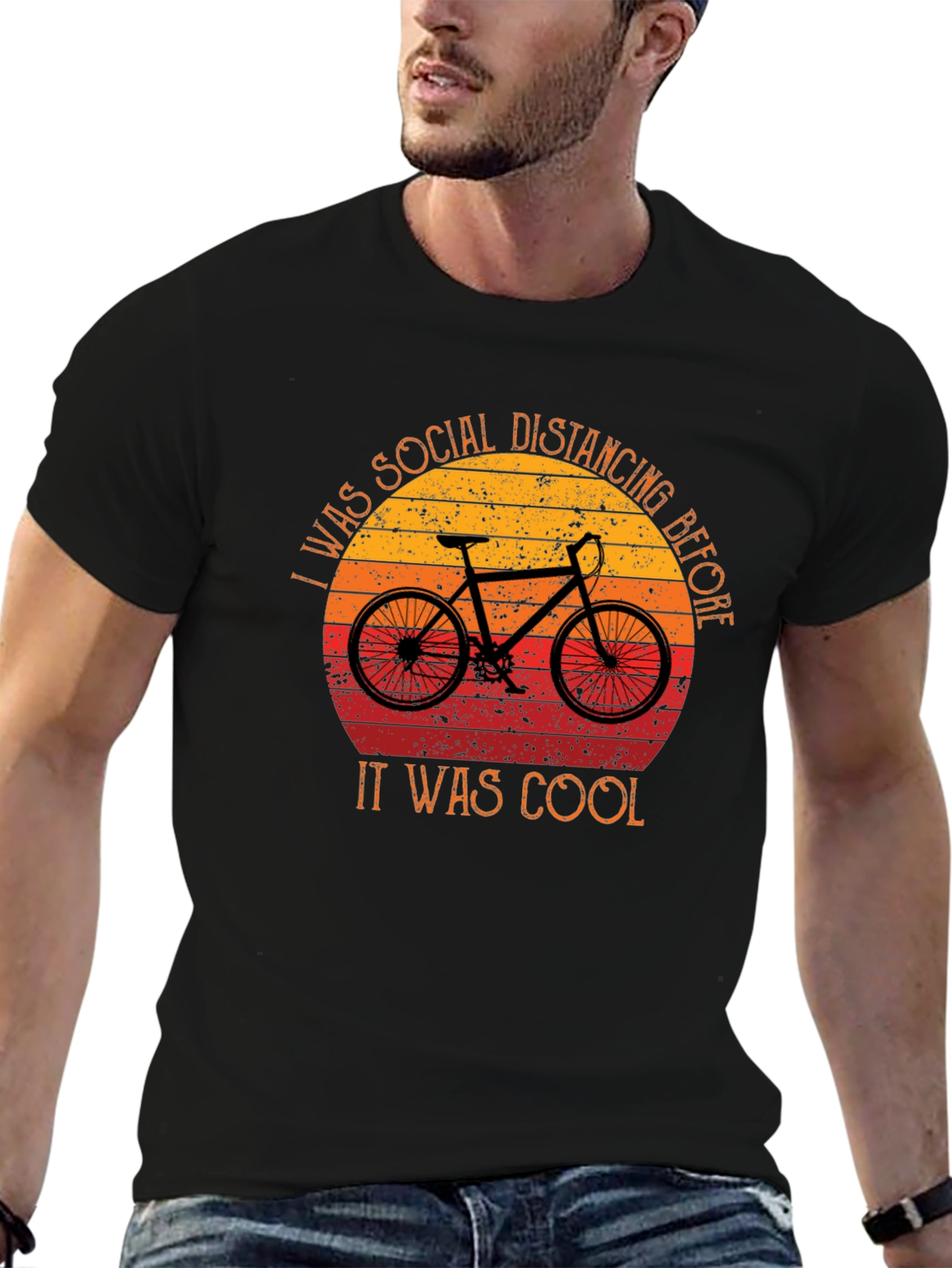 Social Distancing Bicycle Graphic Tee