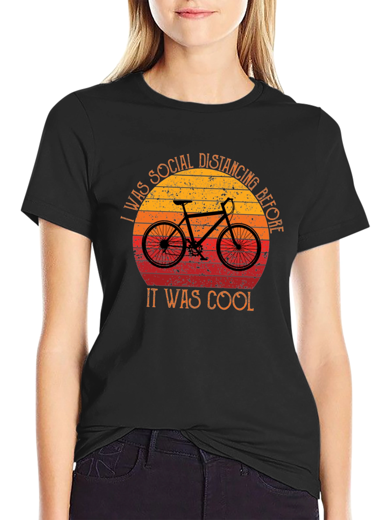 Social Distancing Bicycle Graphic Tee