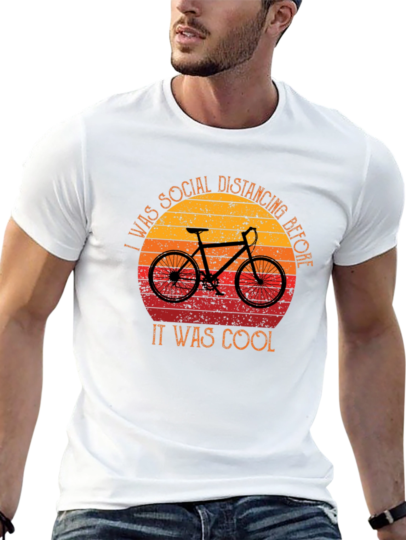 Social Distancing Bicycle Graphic Tee