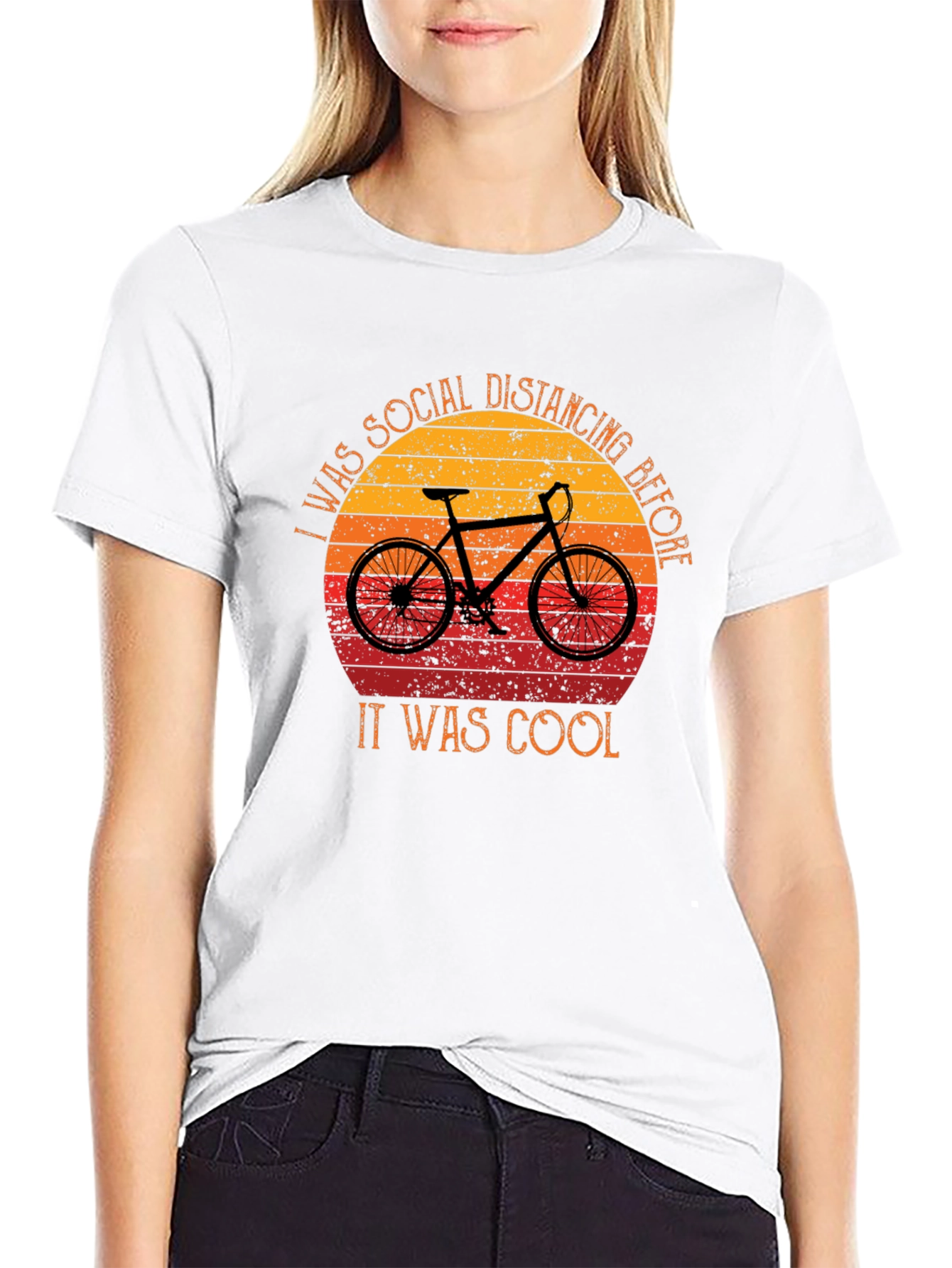 Social Distancing Bicycle Graphic Tee