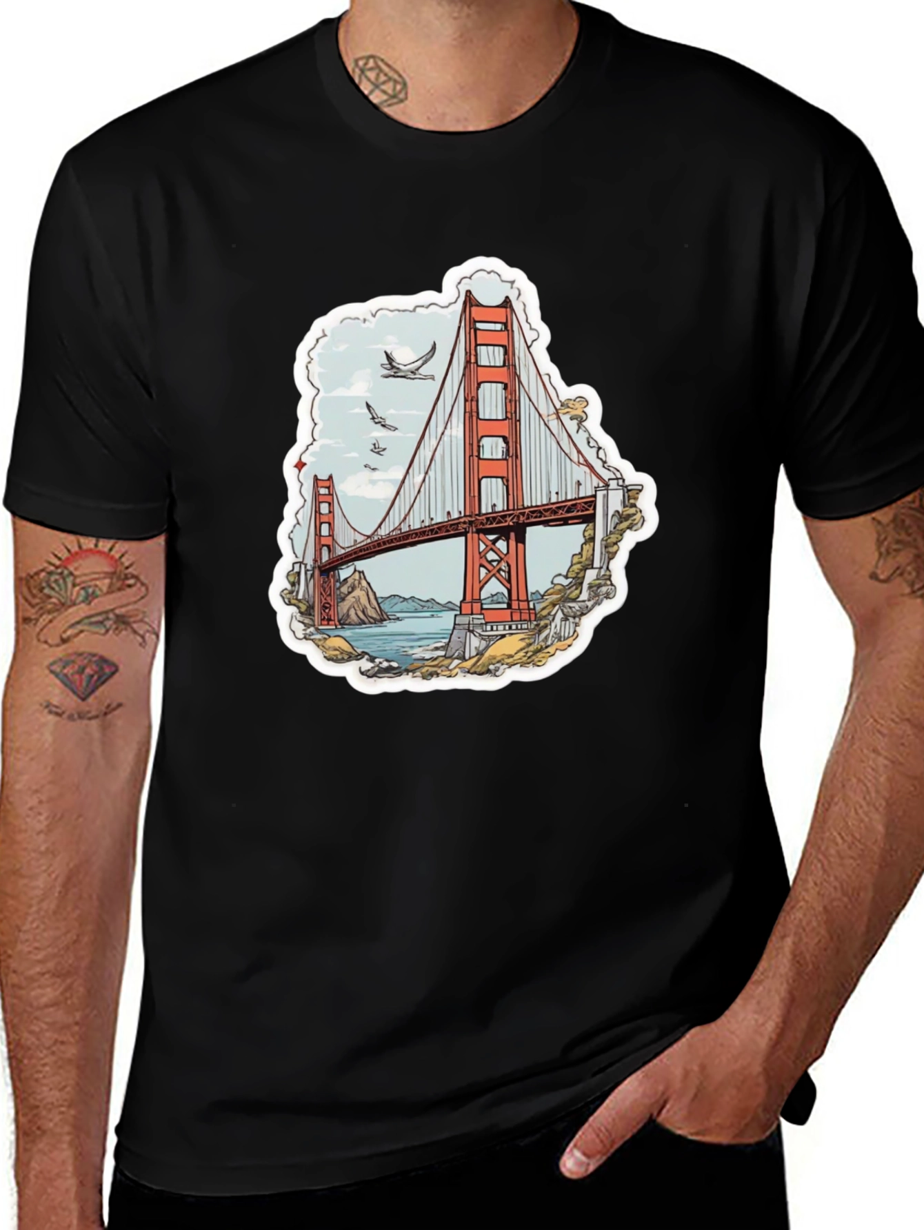 Golden Gate Bridge Graphic T-Shirt