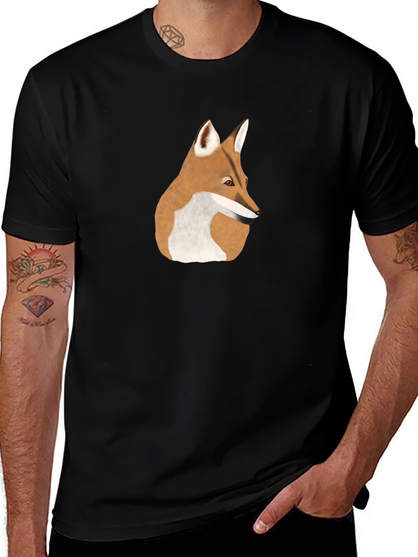 Fox Head Graphic Tee - Premium Cotton