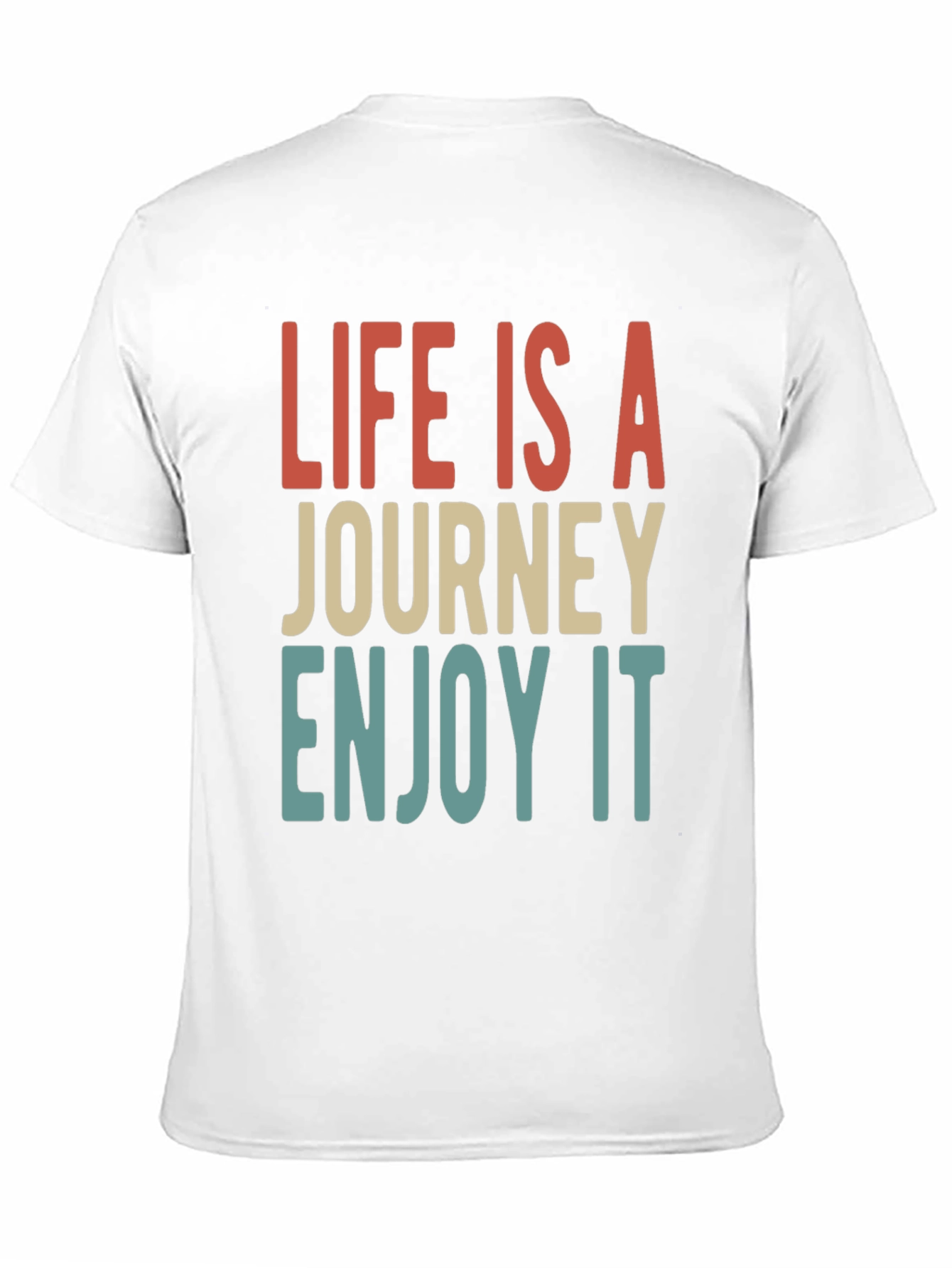 Life Is A Journey Black Graphic T-Shirt