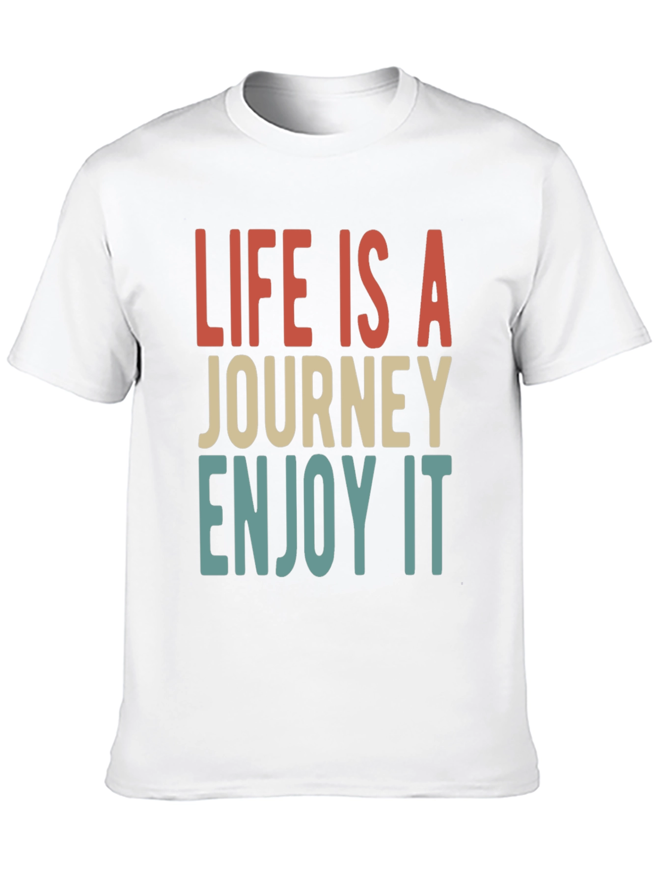 Life Is A Journey Black Graphic T-Shirt
