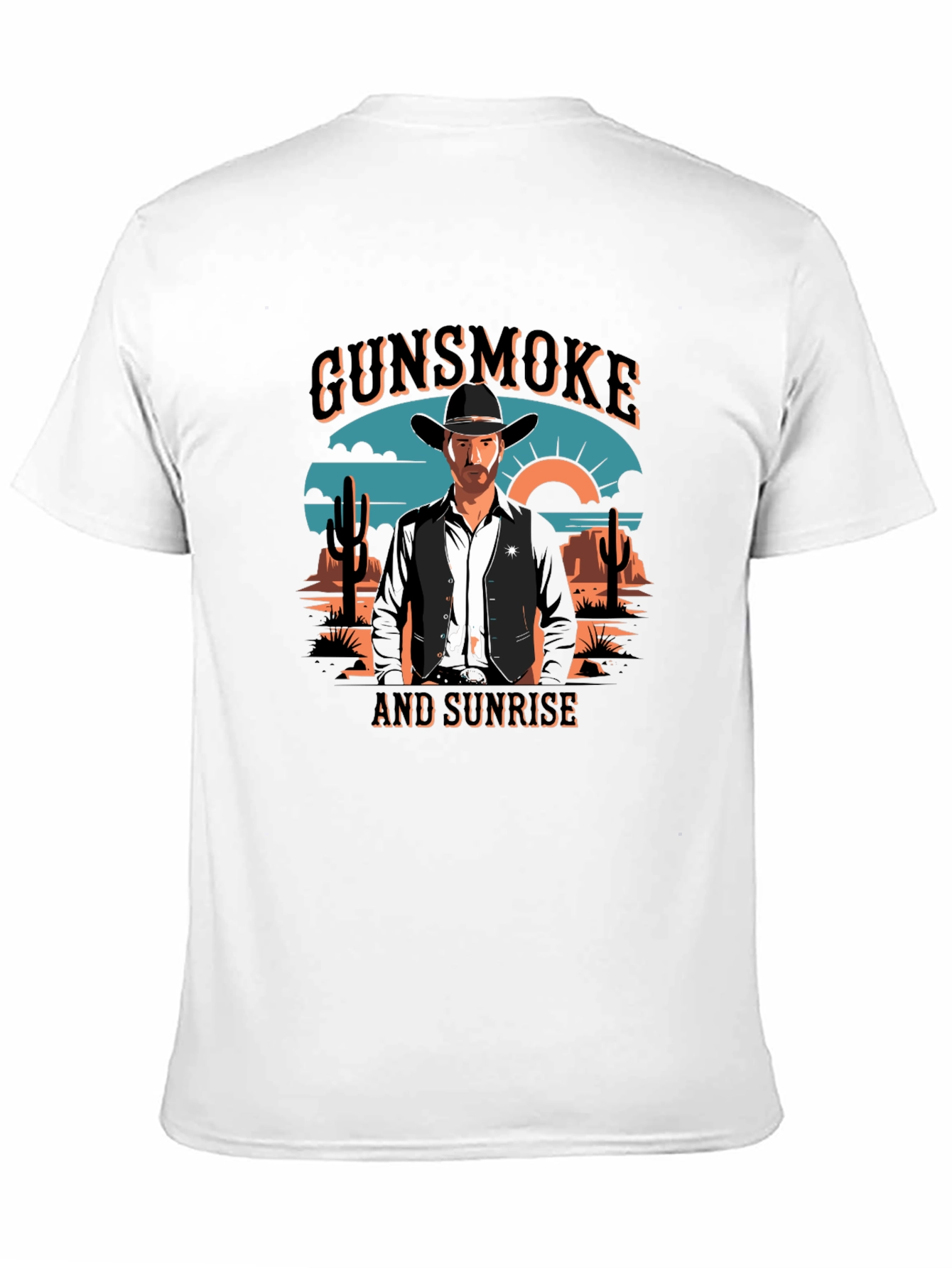 Gunsmoke and Sunrise Black Graphic Tee