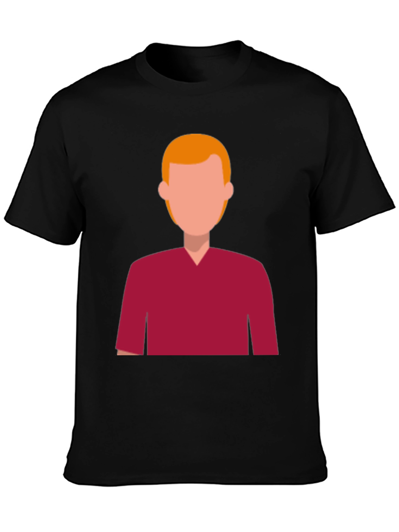 Modern Graphic Tee - Faceless Character Design