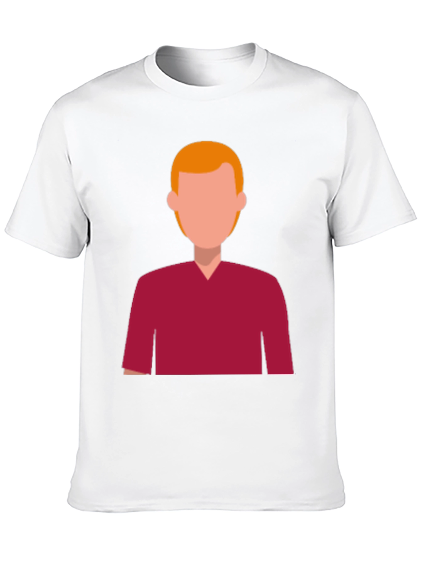 Modern Graphic Tee - Faceless Character Design