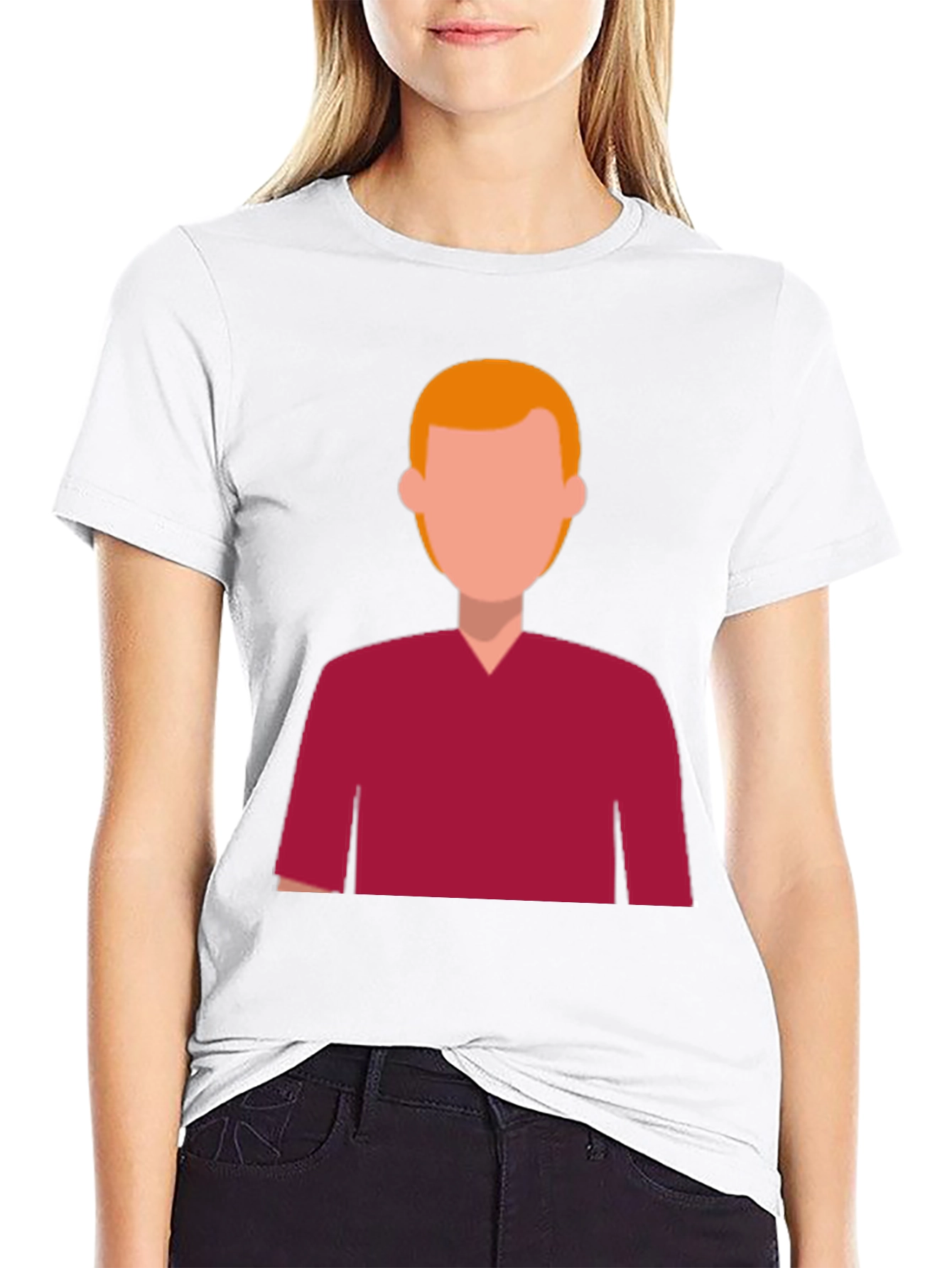 Modern Graphic Tee - Faceless Character Design