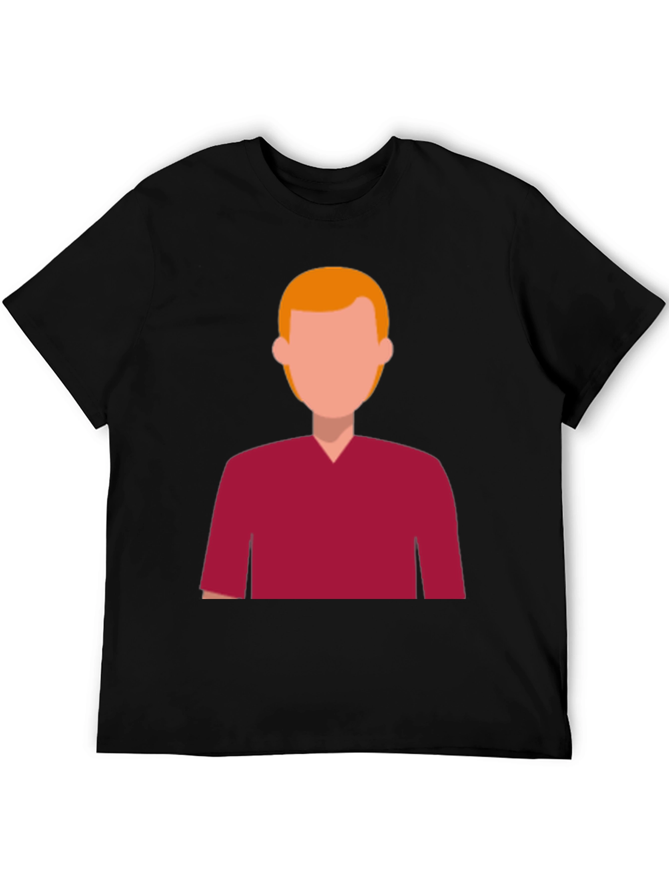 Modern Graphic Tee - Faceless Character Design