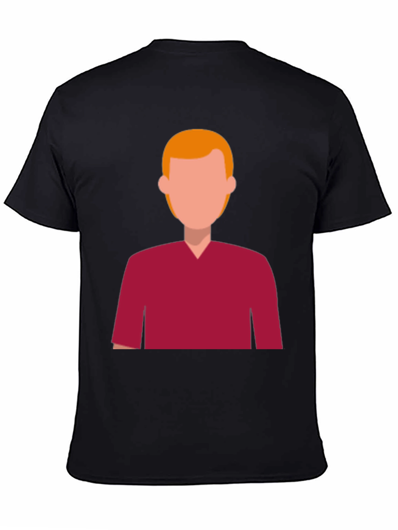 Modern Graphic Tee - Faceless Character Design