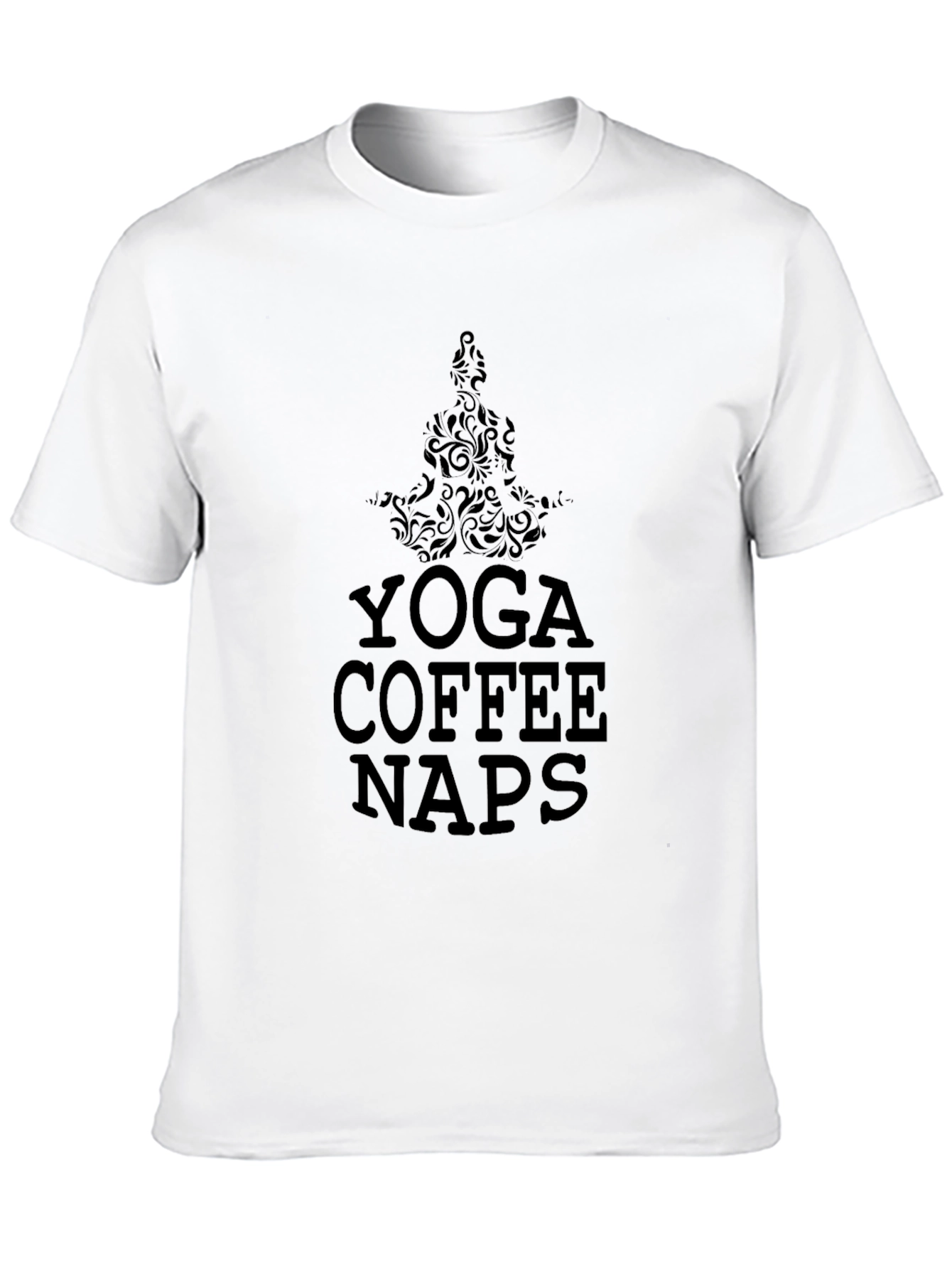 Yoga Coffee Naps Graphic Tee - Black