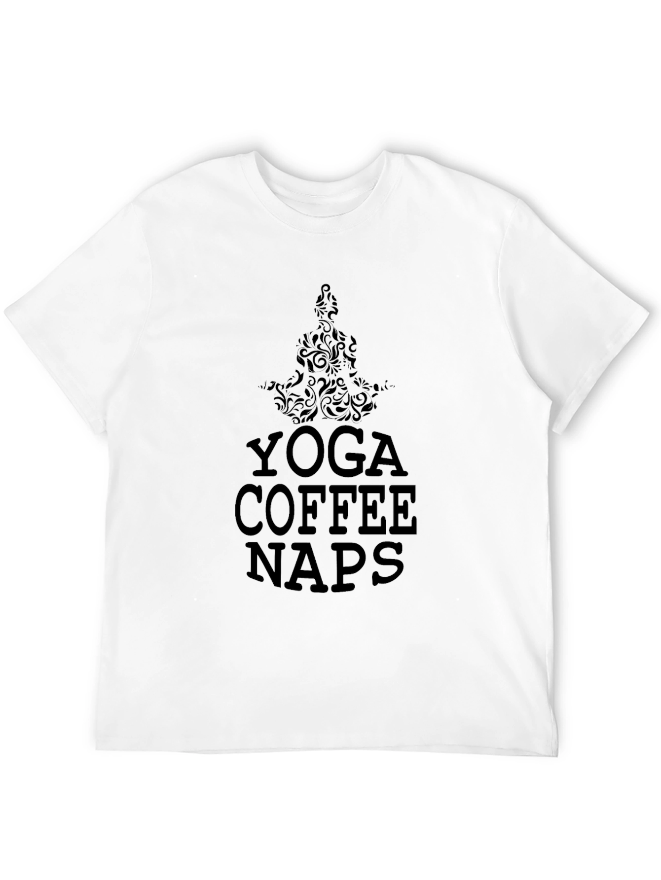 Yoga Coffee Naps Graphic Tee - Black