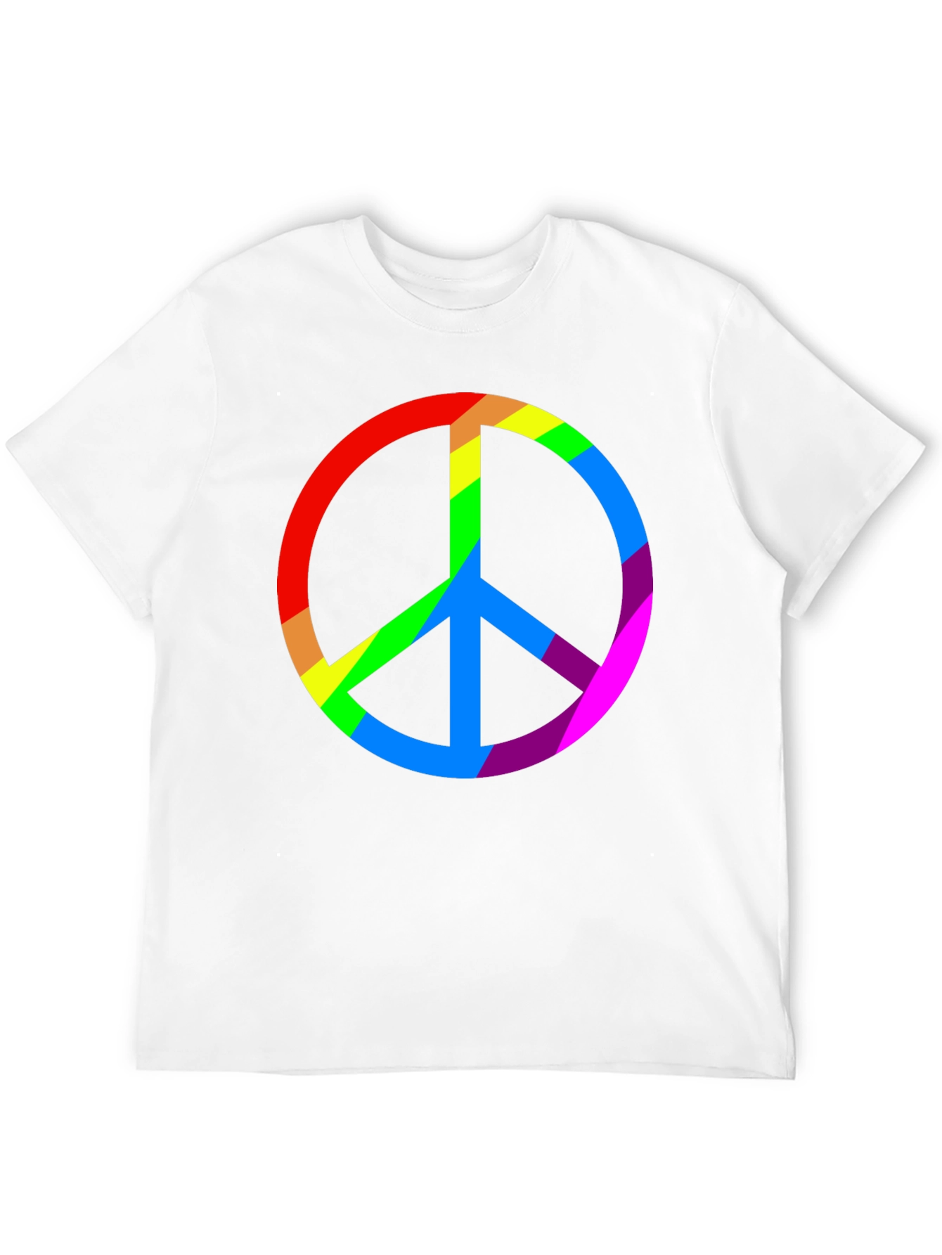 Rainbow Peace Sign Black T-Shirt