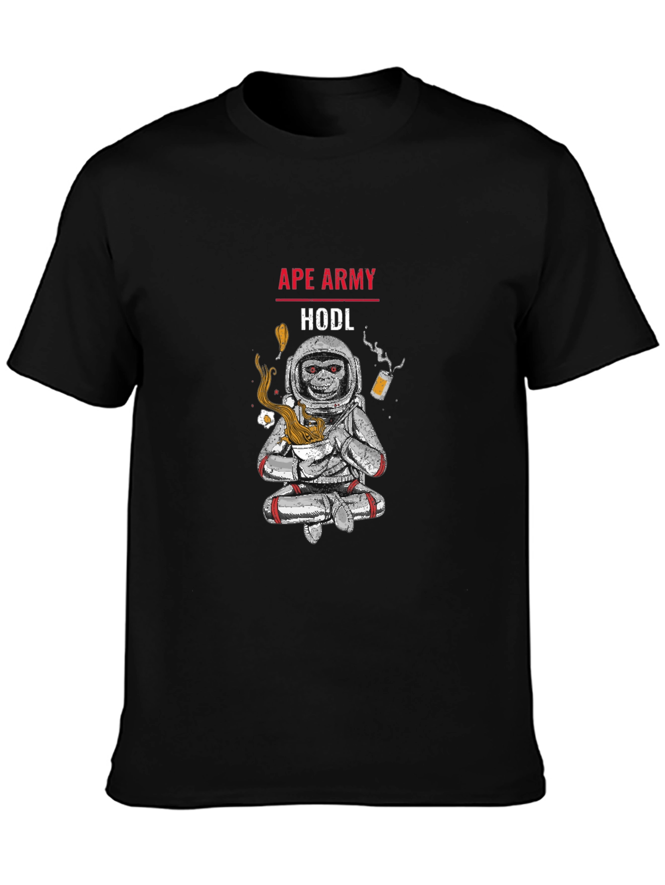 Ape Army HODL T-Shirt - Crypto Astronaut Tee