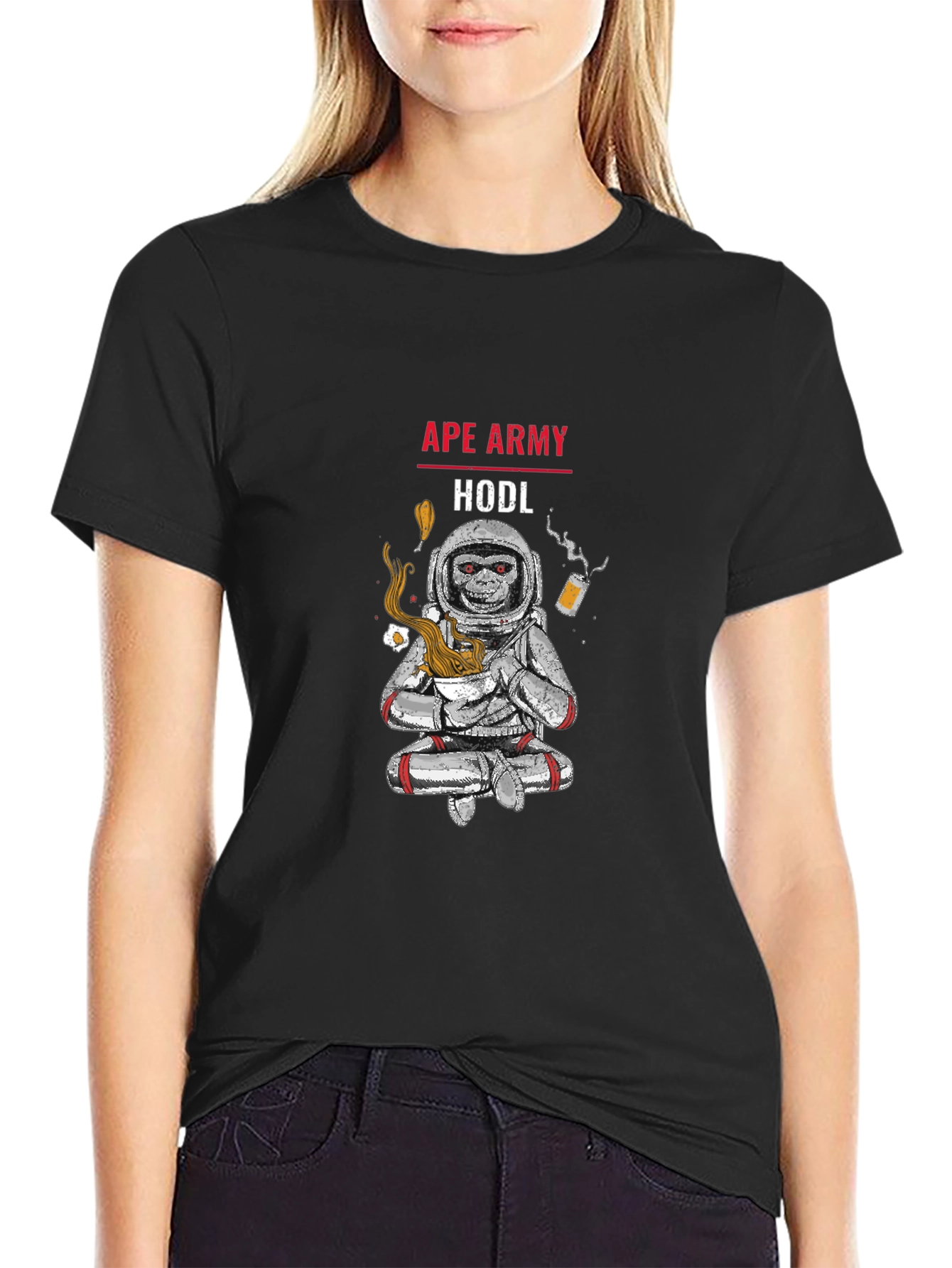 Ape Army HODL T-Shirt - Crypto Astronaut Tee