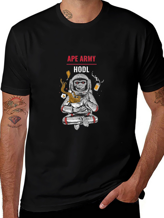 Ape Army HODL T-Shirt - Crypto Astronaut Tee