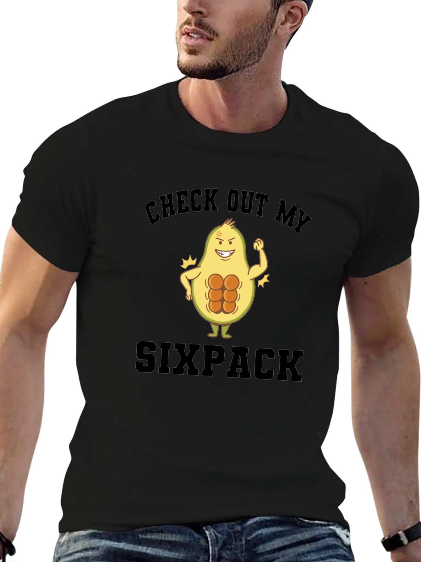 Avocado Six Pack Graphic T-Shirt