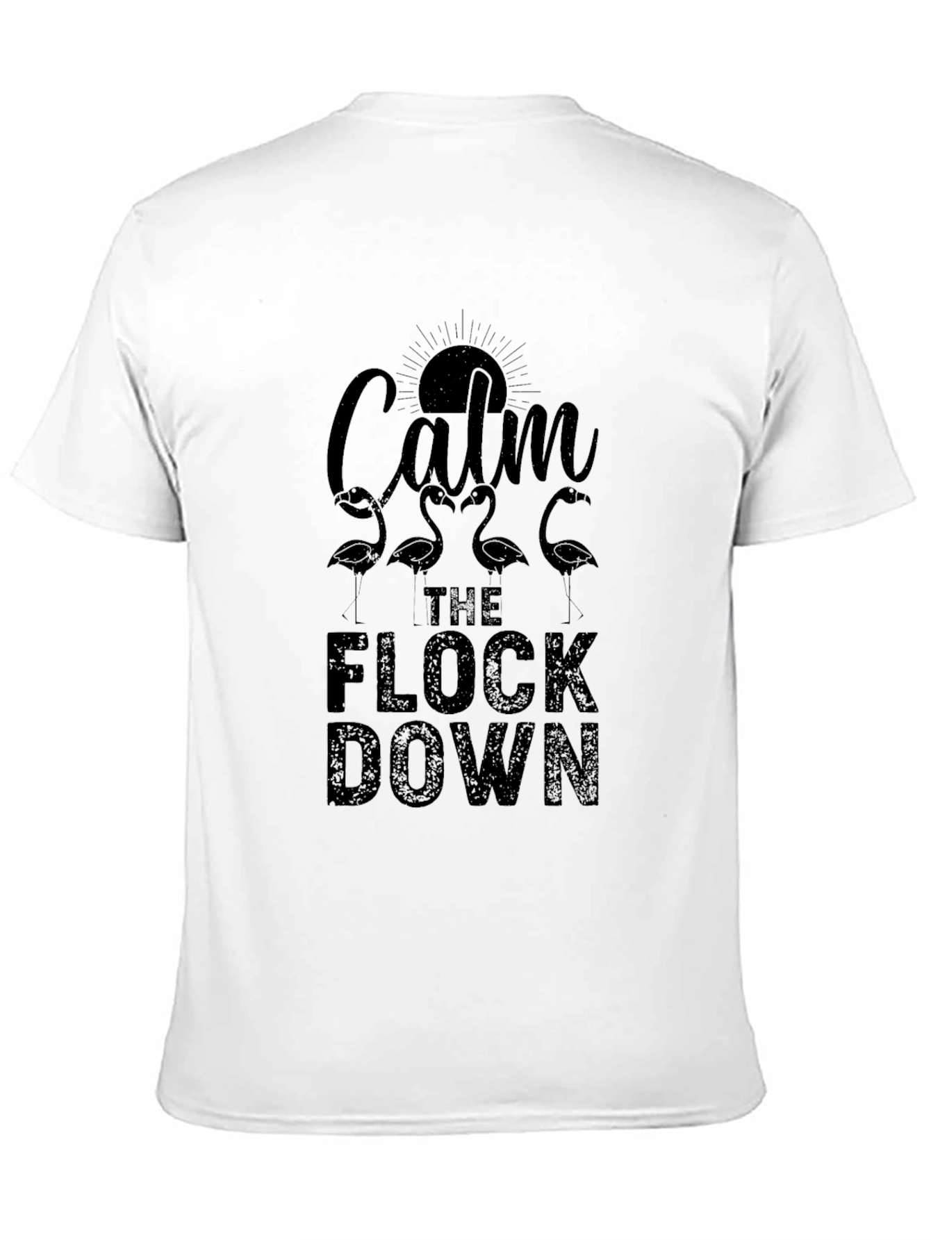 Calm the Flock Down Graphic Tee - Black