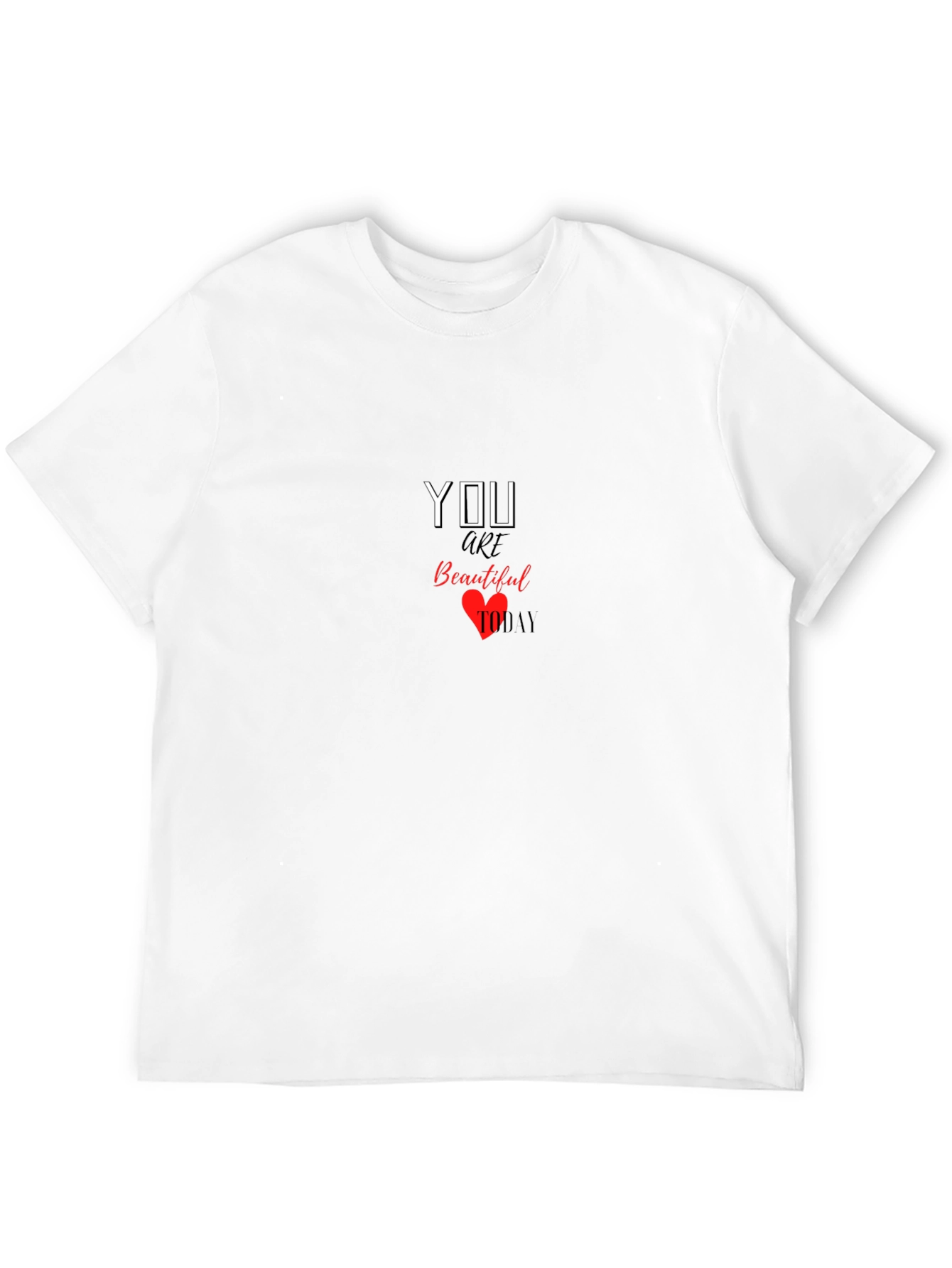 You Are Beautiful Today Graphic Tee - Black