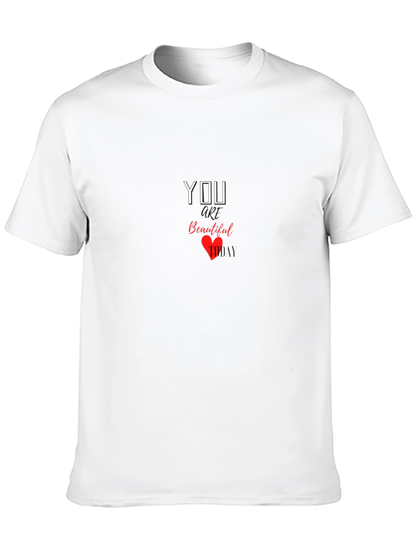 You Are Beautiful Today Graphic Tee - Black