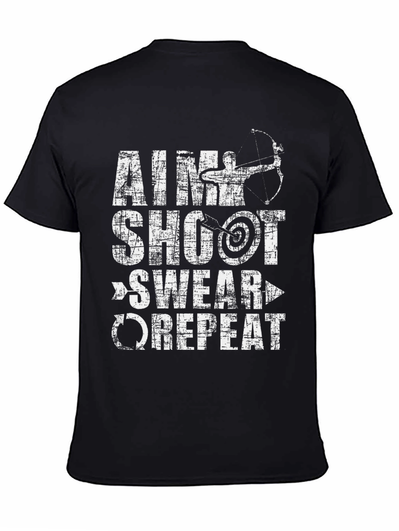Archery Aim Shoot Swear Repeat Graphic Tee
