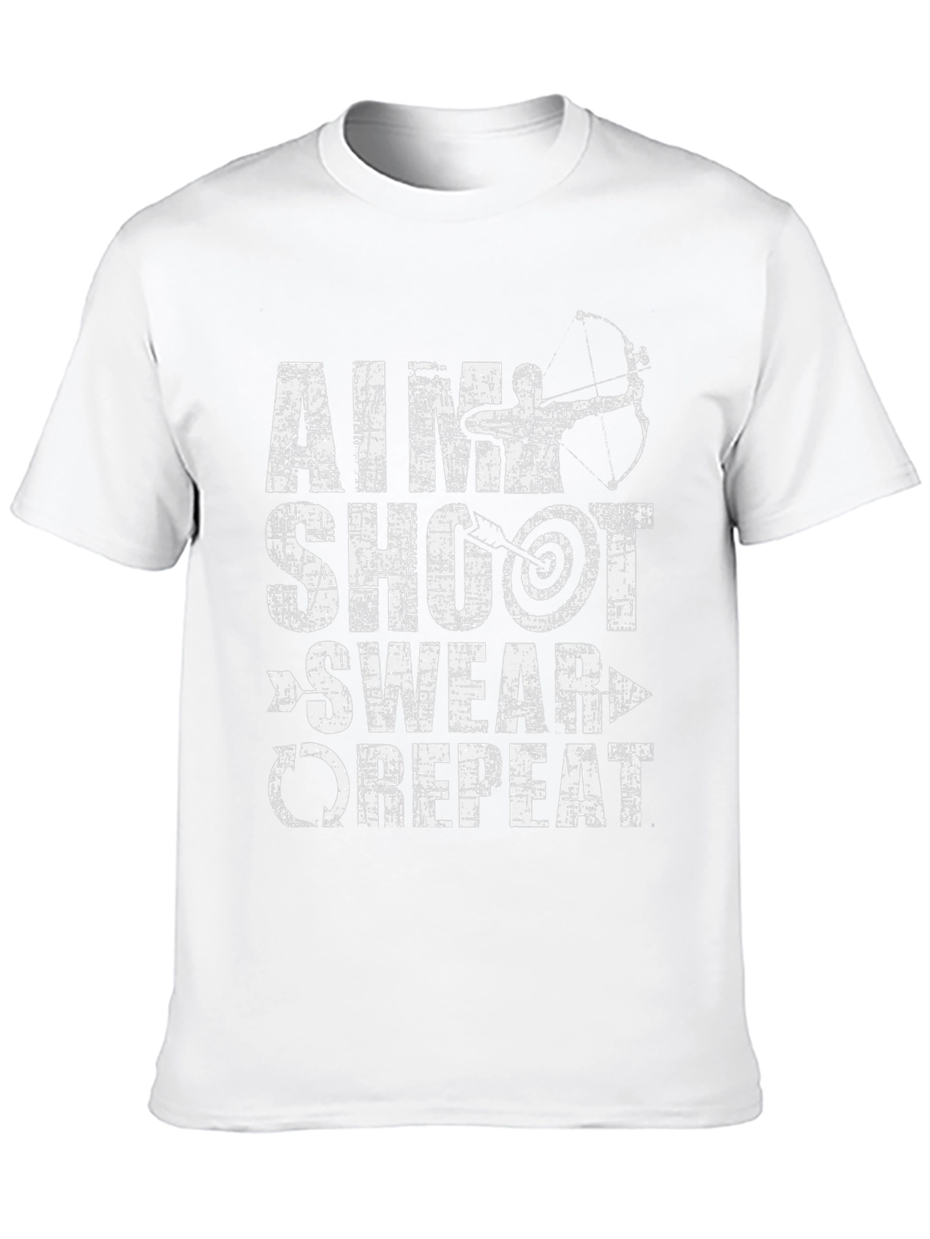 Archery Aim Shoot Swear Repeat Graphic Tee