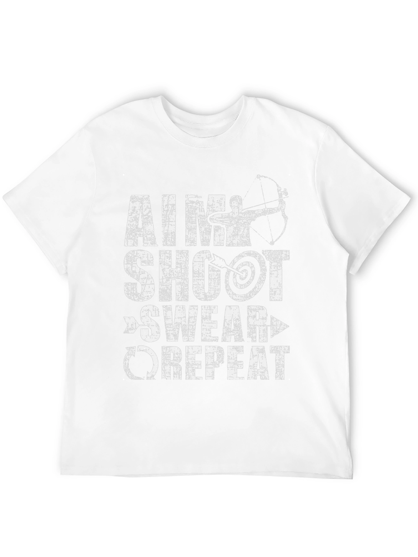 Archery Aim Shoot Swear Repeat Graphic Tee