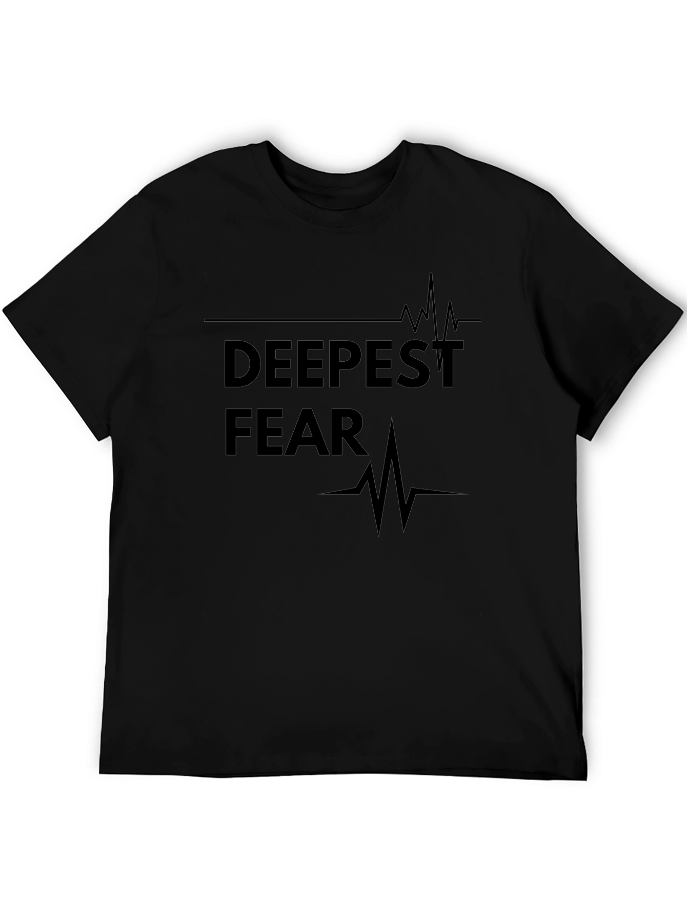 Deepest Fear Graphic Tee - Black Cotton Blend T-Shirt