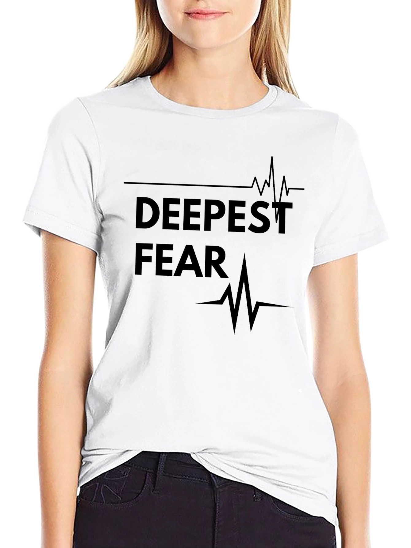 Deepest Fear Graphic Tee - Black Cotton Blend T-Shirt
