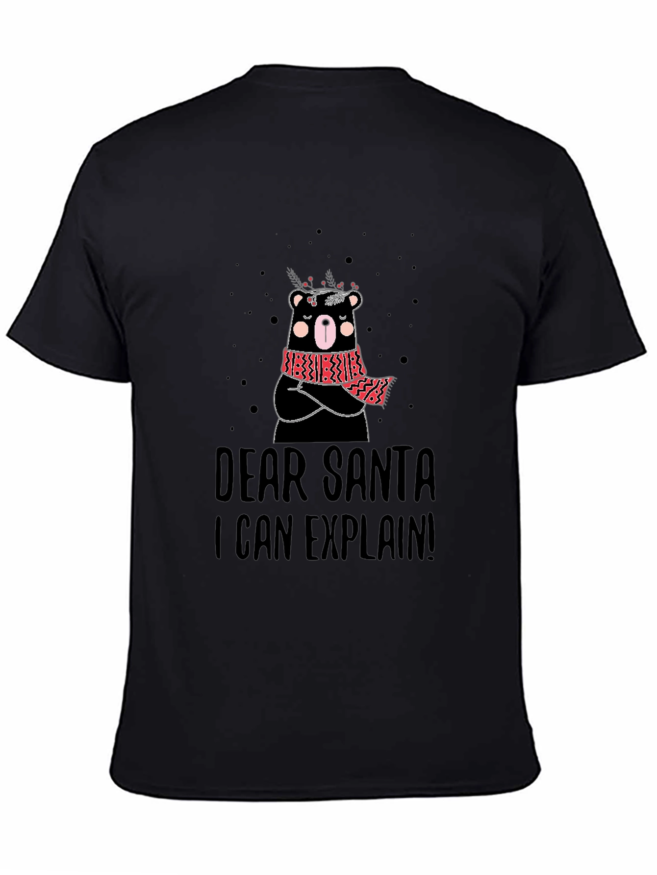 Dear Santa I Can Explain Bear Graphic T-Shirt