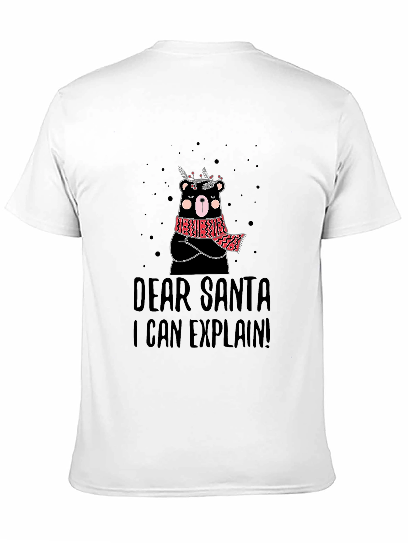 Dear Santa I Can Explain Bear Graphic T-Shirt