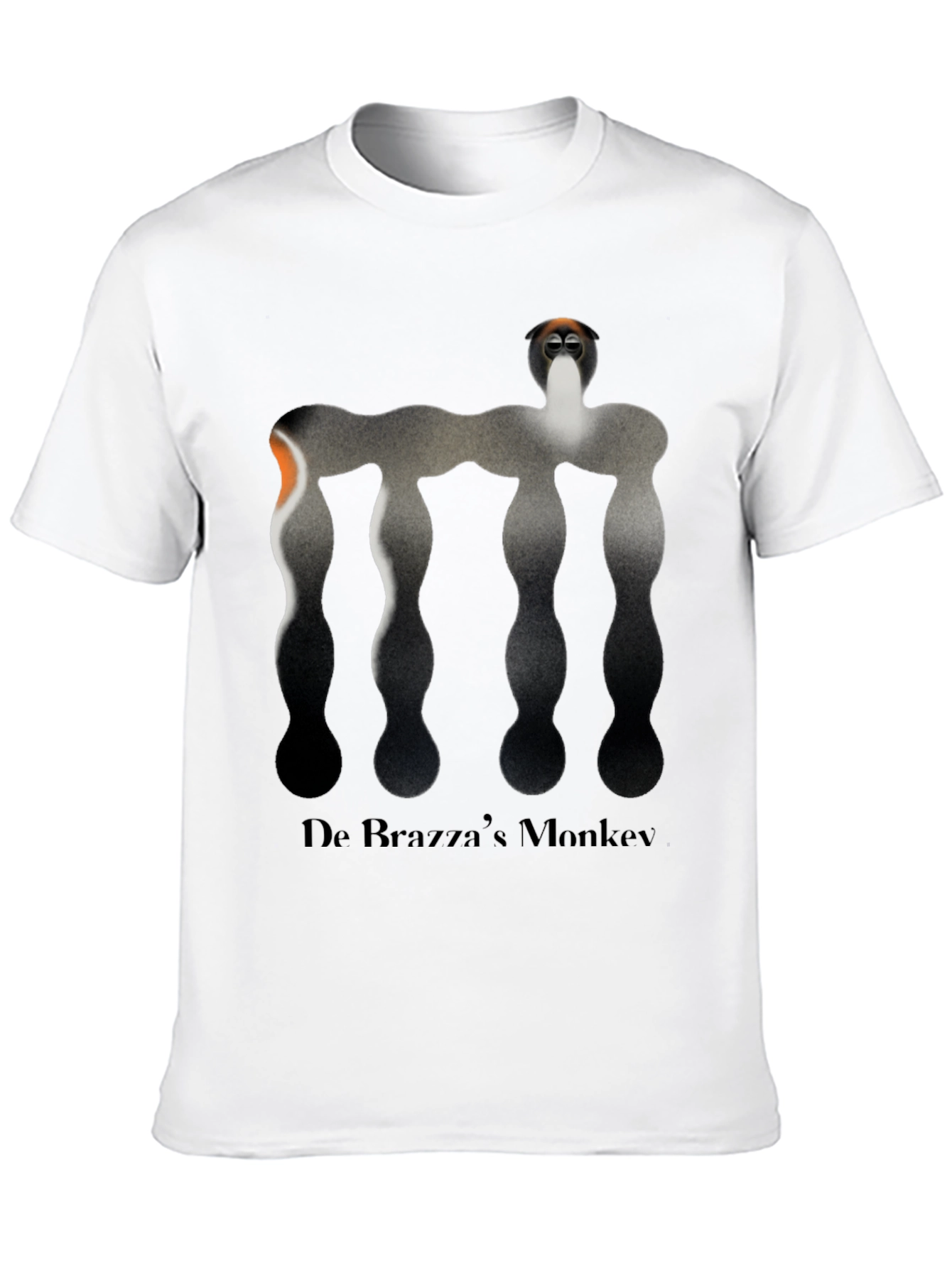 De Brazzas Monkey Graphic Tee - Unique Black T-Shirt