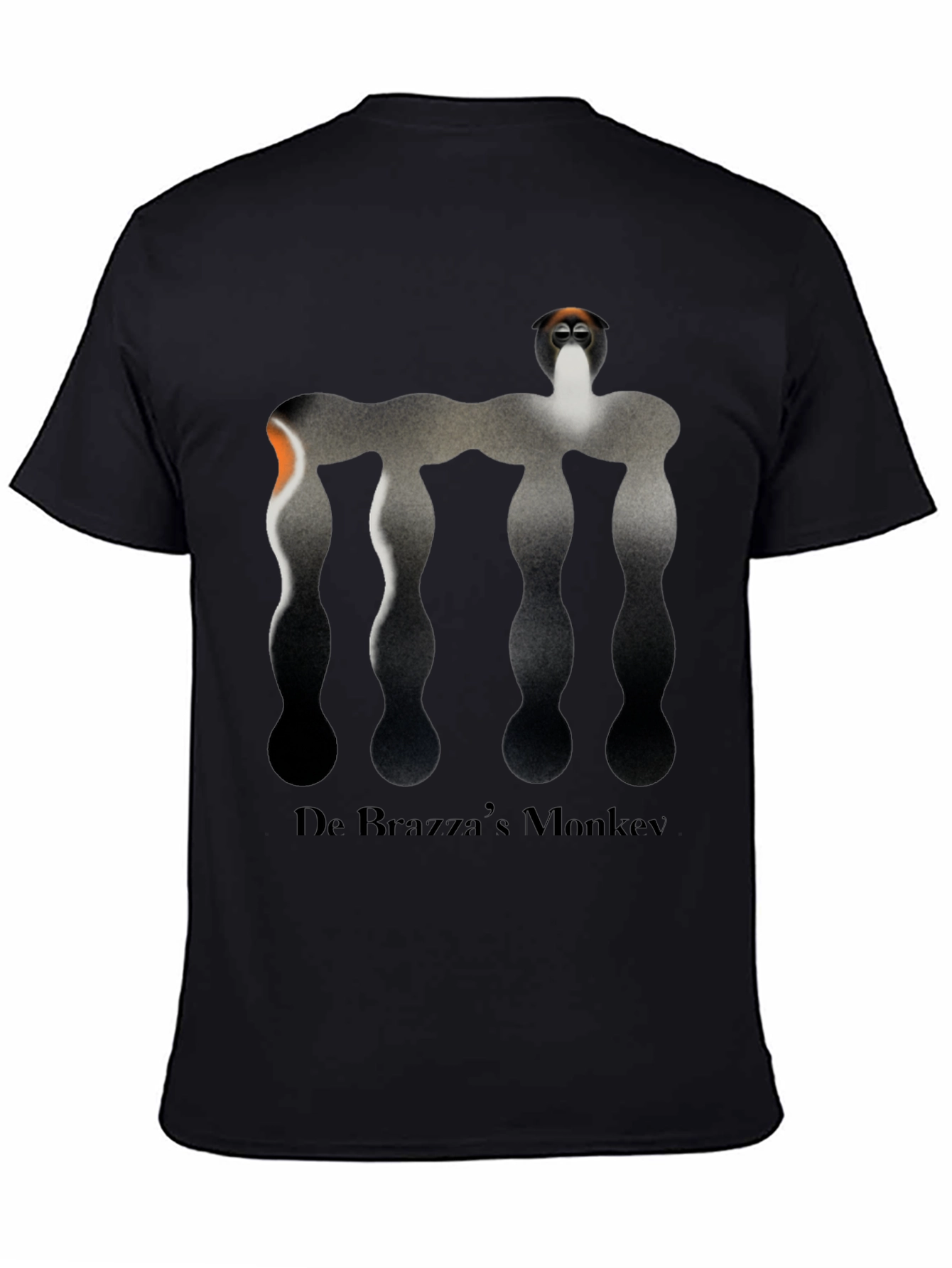 De Brazzas Monkey Graphic Tee - Unique Black T-Shirt