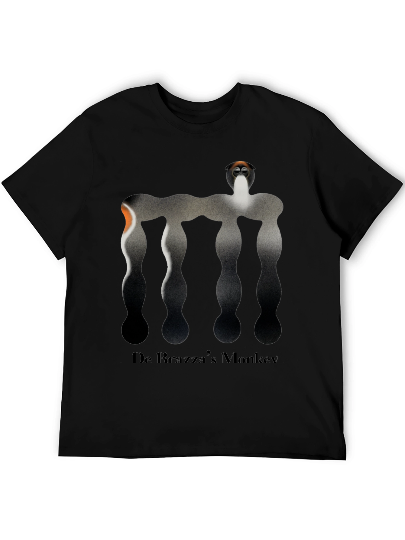 De Brazzas Monkey Graphic Tee - Unique Black T-Shirt