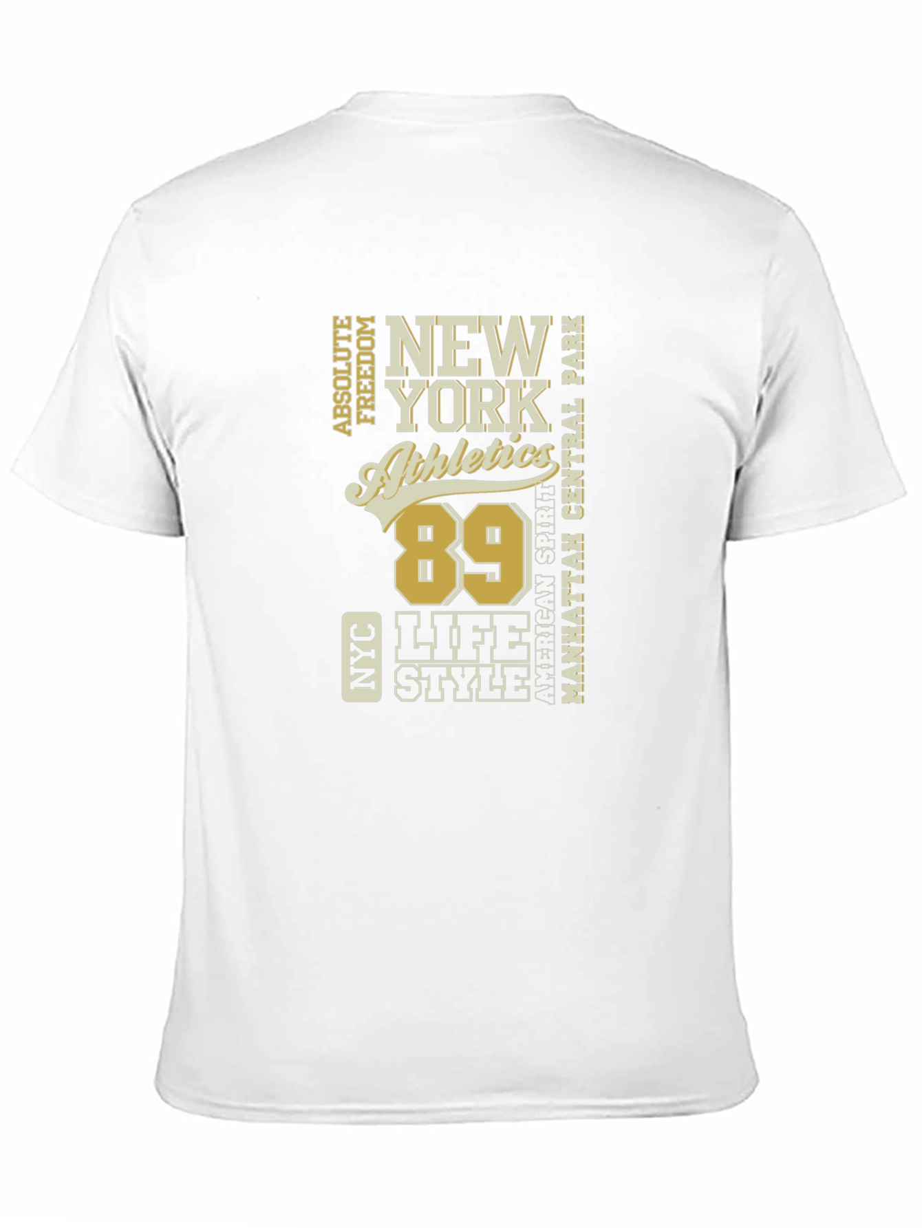 New York Athletics 89 Graphic Print Black T-Shirt