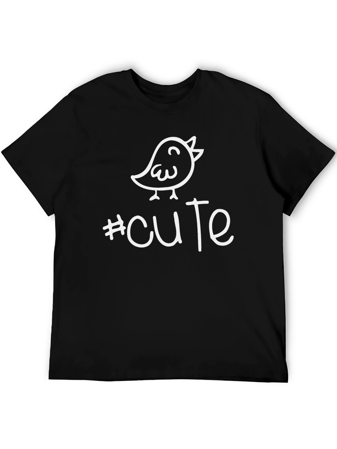 Cute Bird Graphic Tee - Unisex Black T-Shirt