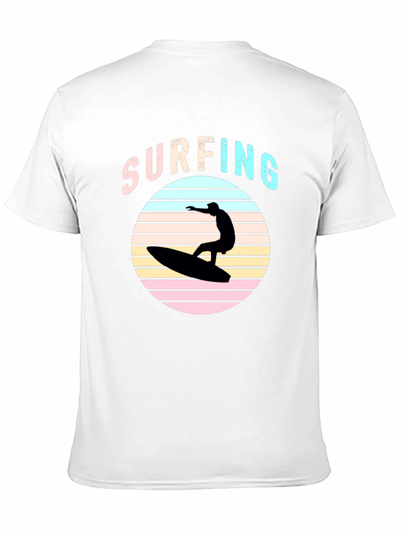 Retro Surfing T-Shirt - Black