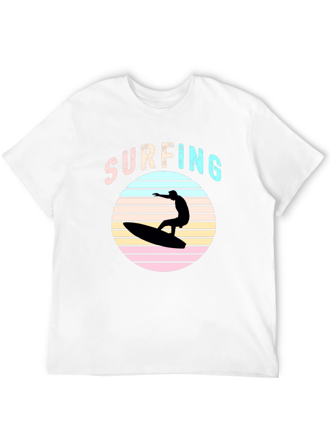 Retro Surfing T-Shirt - Black