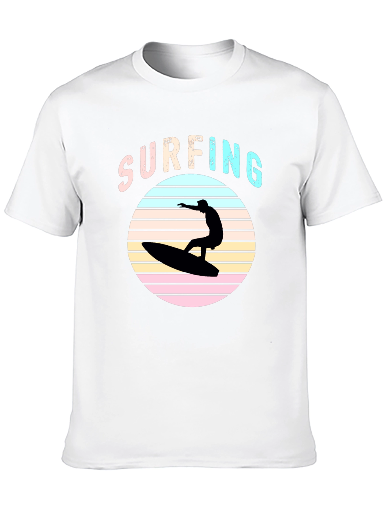 Retro Surfing T-Shirt - Black