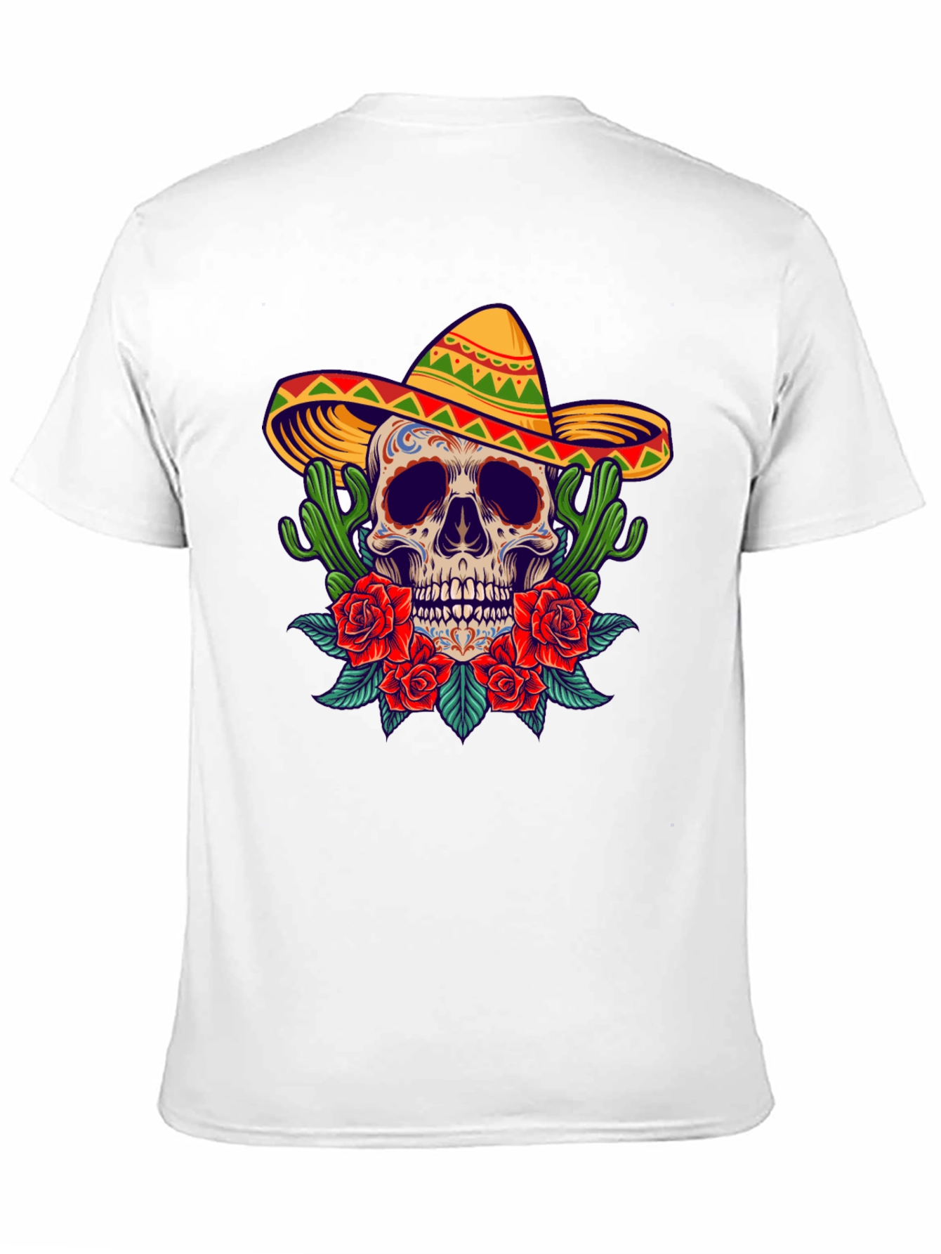 Day of the Dead Skull Graphic T-Shirt
