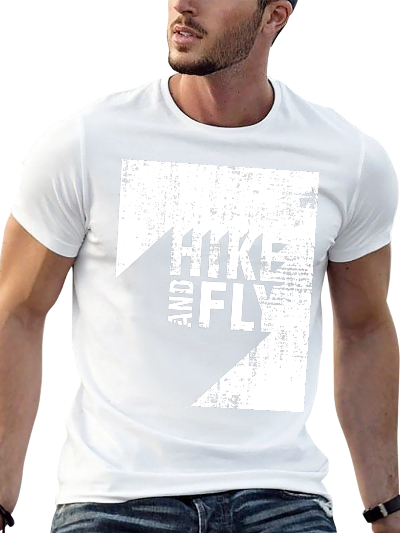 Hike and Fly Graphic Tee - Black Cotton T-Shirt