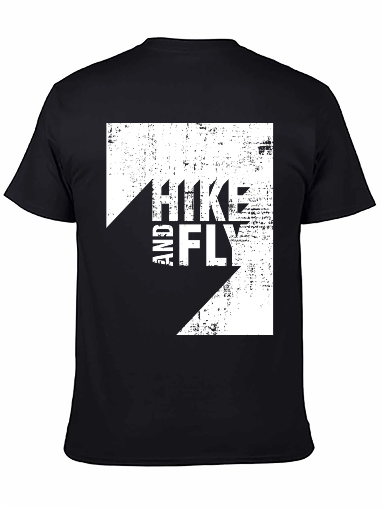 Hike and Fly Graphic Tee - Black Cotton T-Shirt