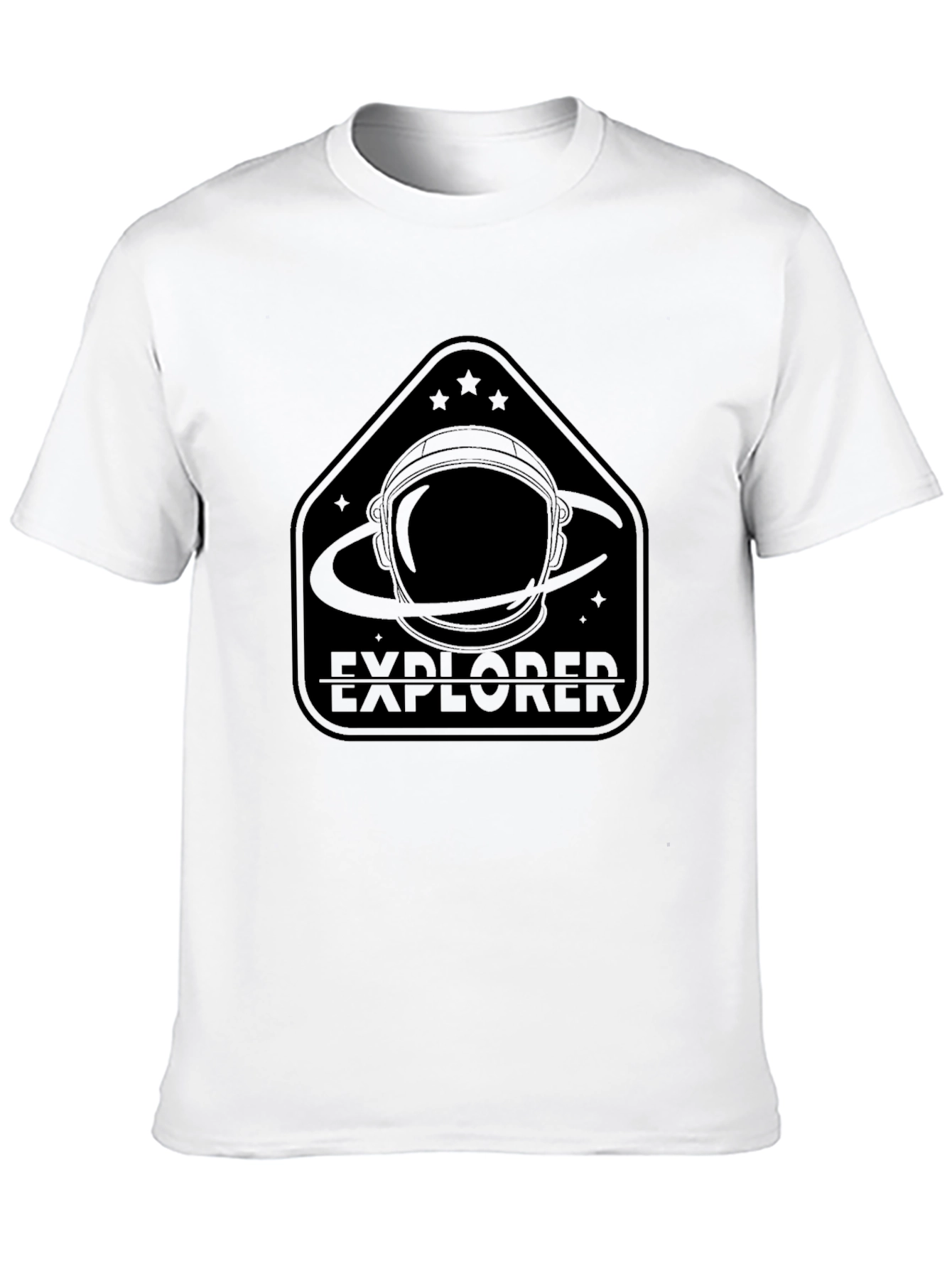 Explorer Astronaut Graphic Black T-Shirt