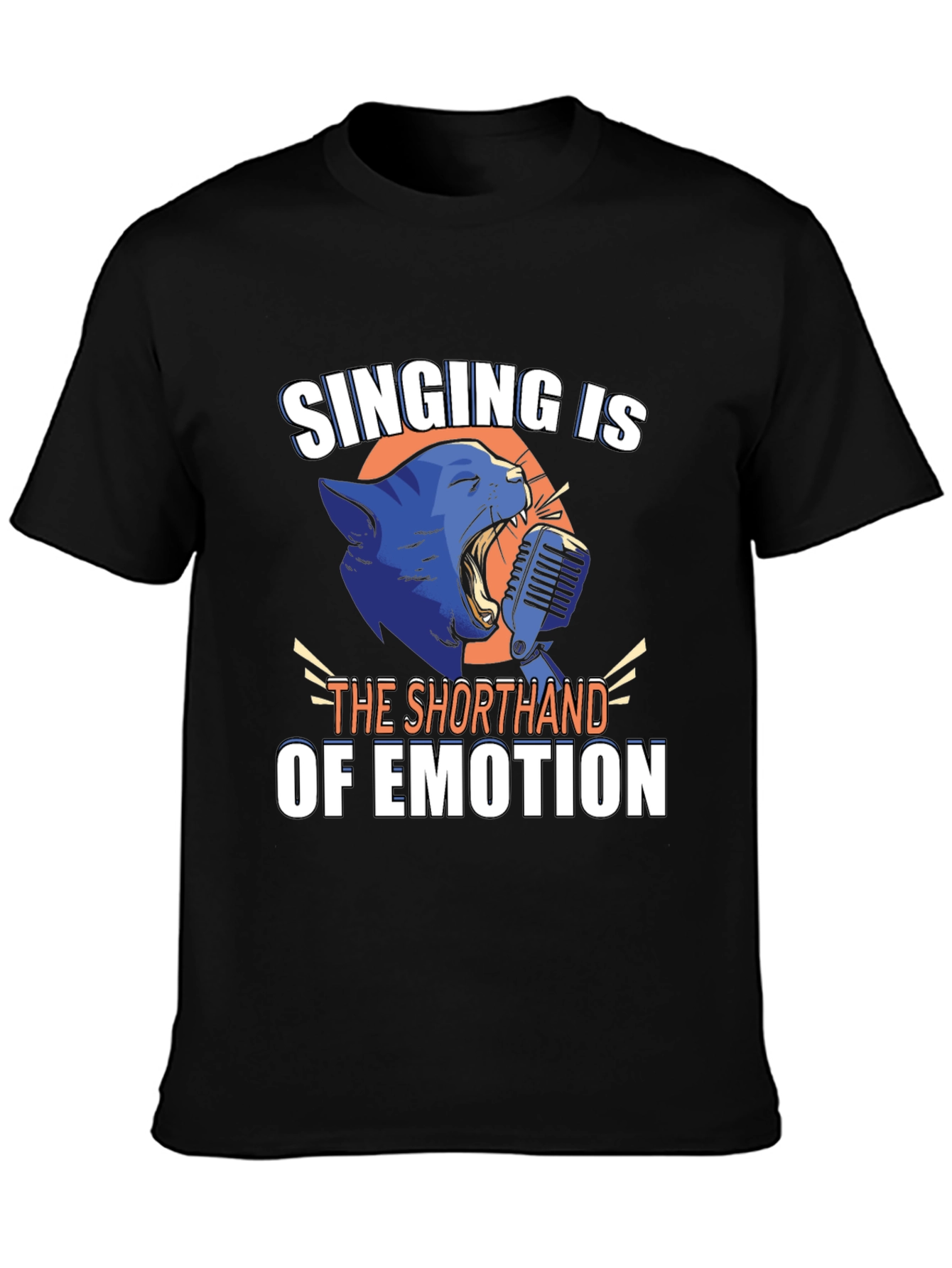 Singing Cat Graphic Tee - Emotion Shorthand Design