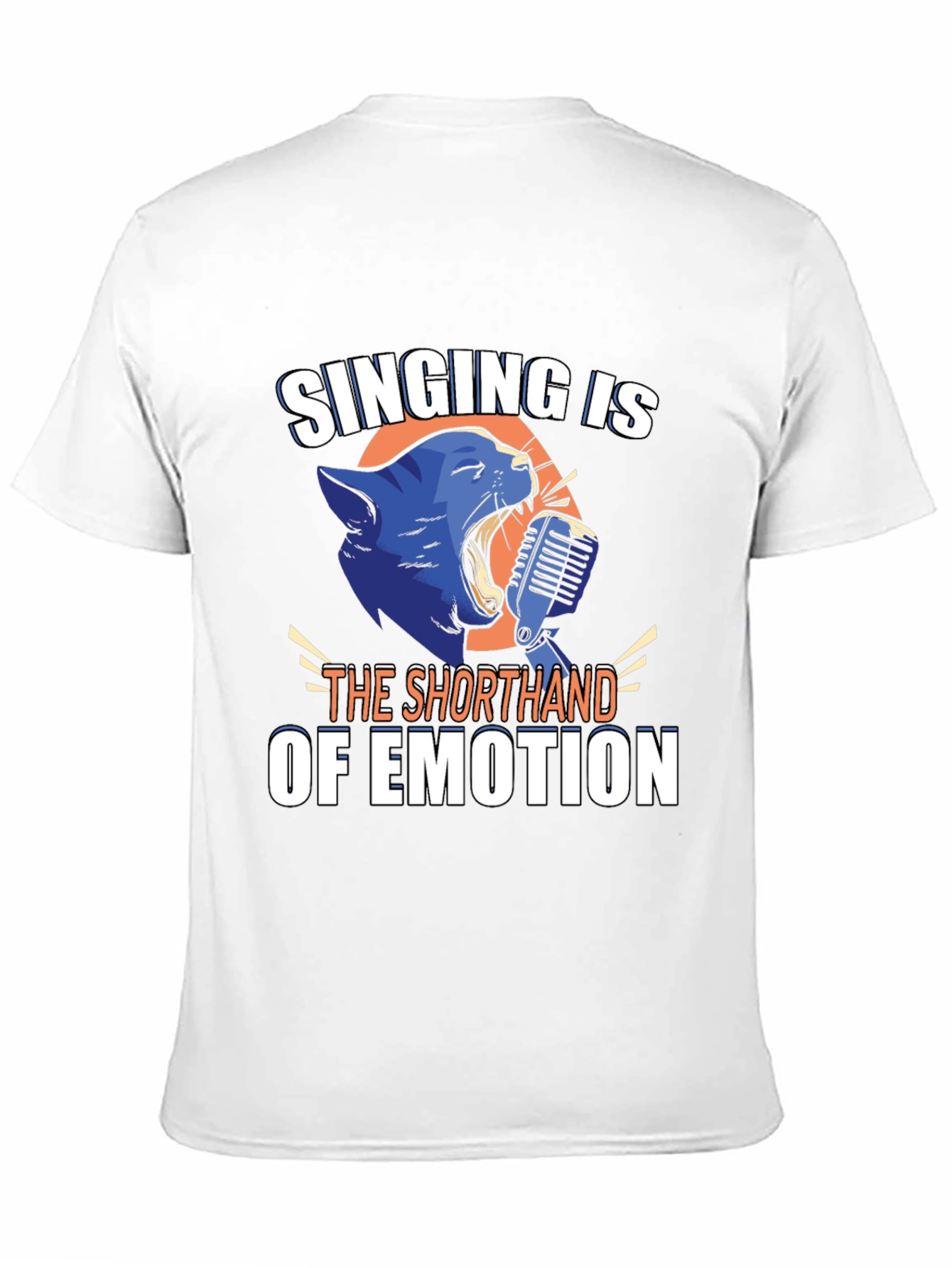 Singing Cat Graphic Tee - Emotion Shorthand Design