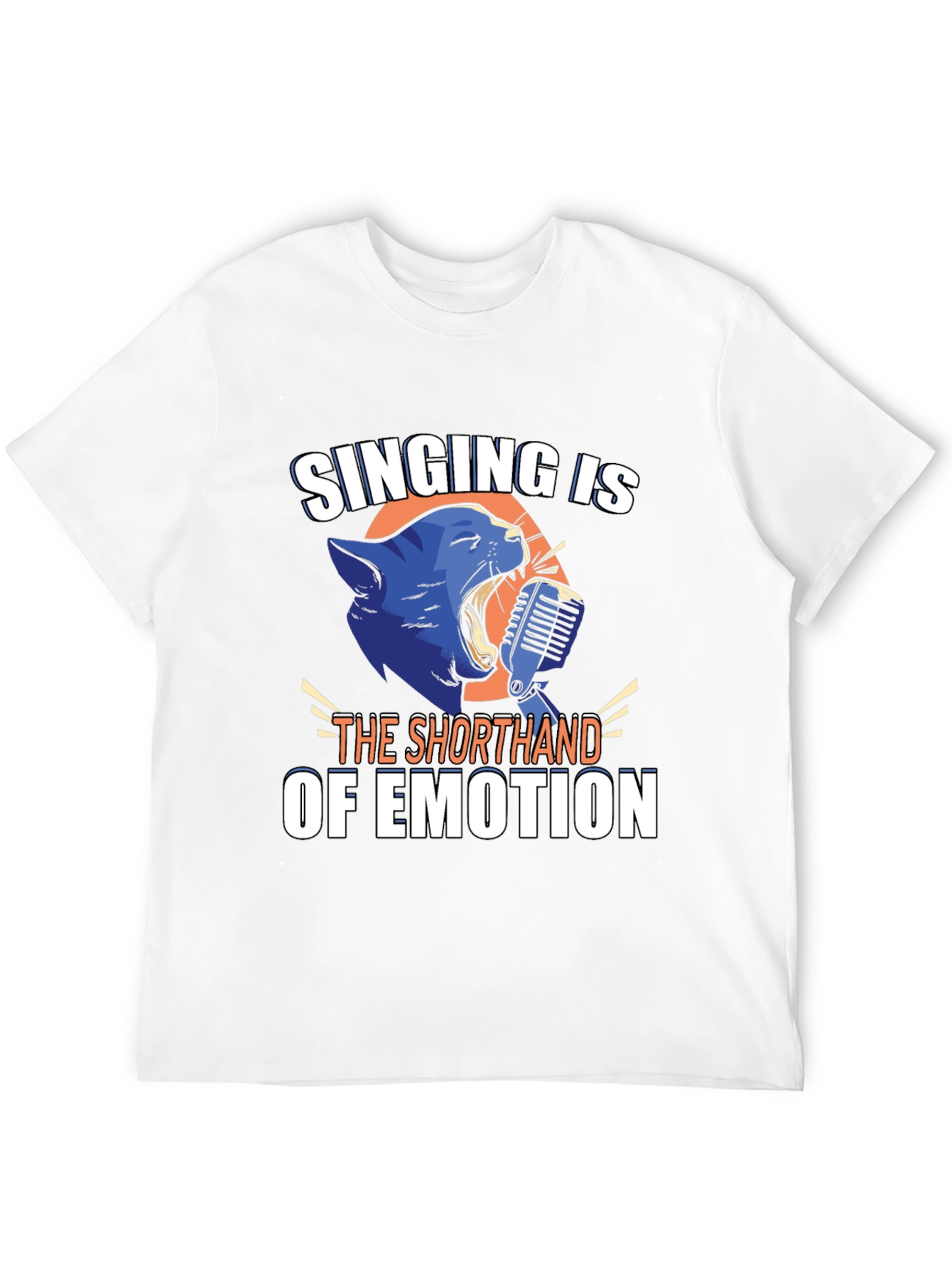 Singing Cat Graphic Tee - Emotion Shorthand Design