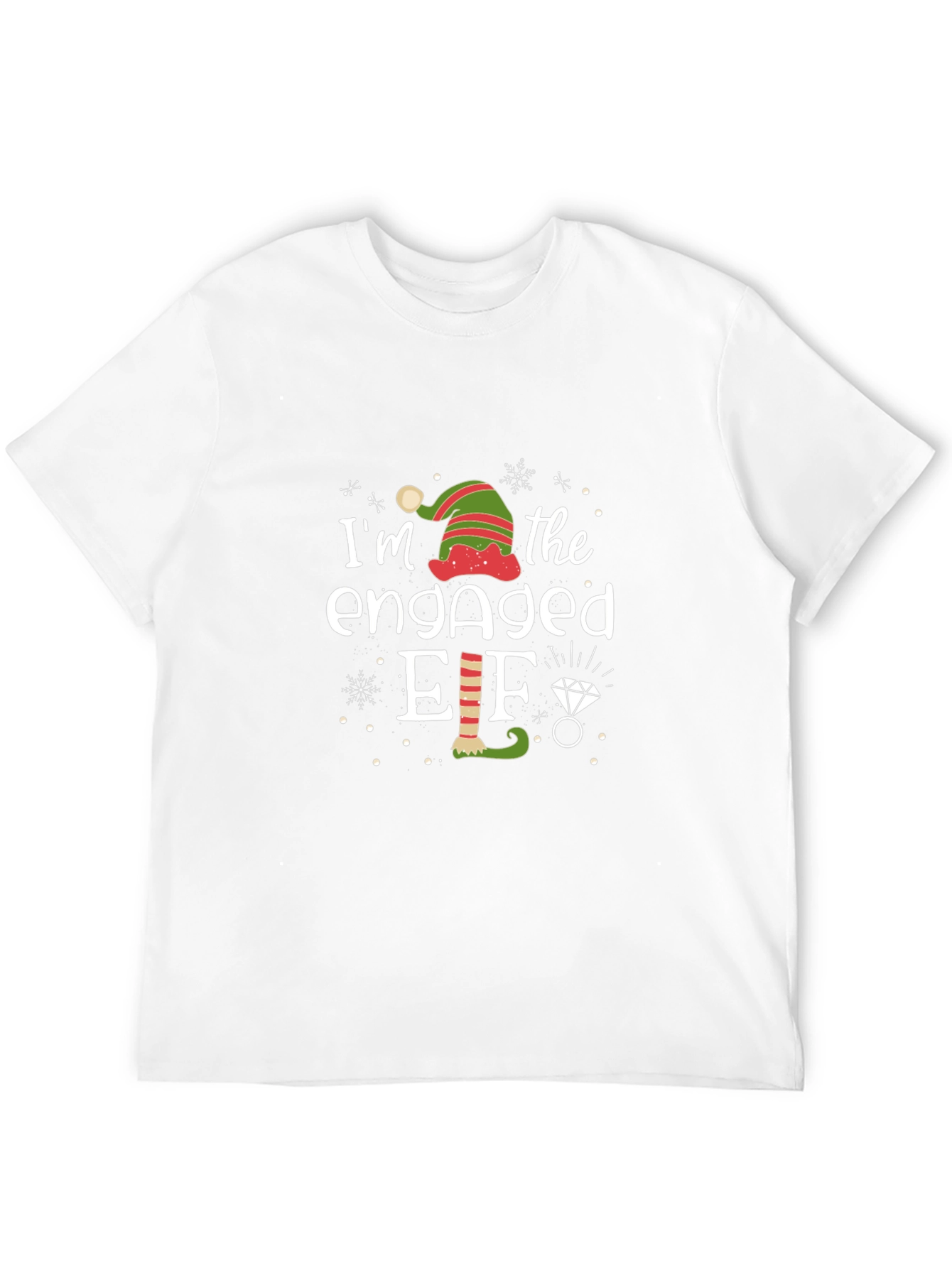 Engaged Elf Graphic Tee - Christmas Holiday Shirt