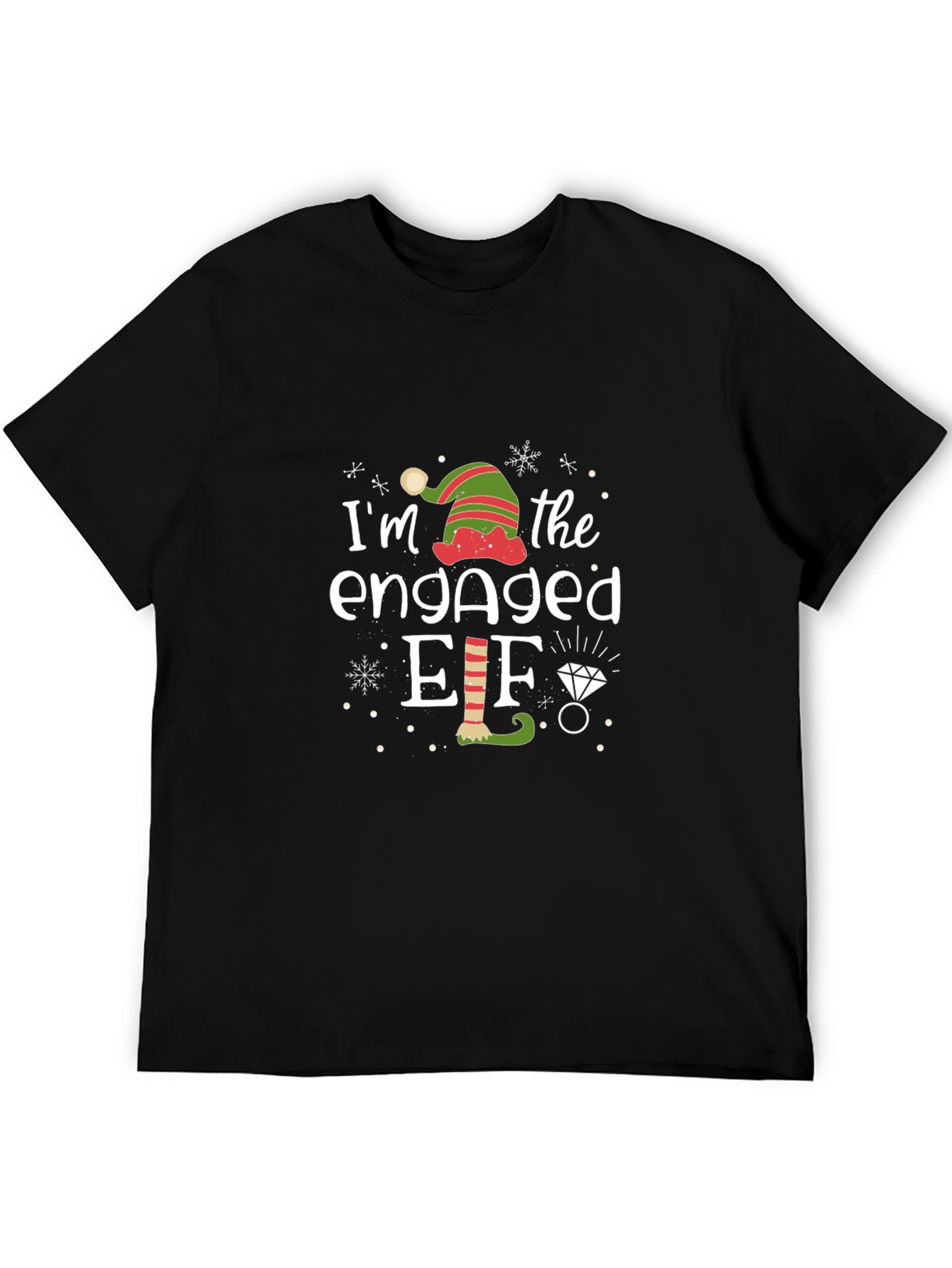 Engaged Elf Graphic Tee - Christmas Holiday Shirt