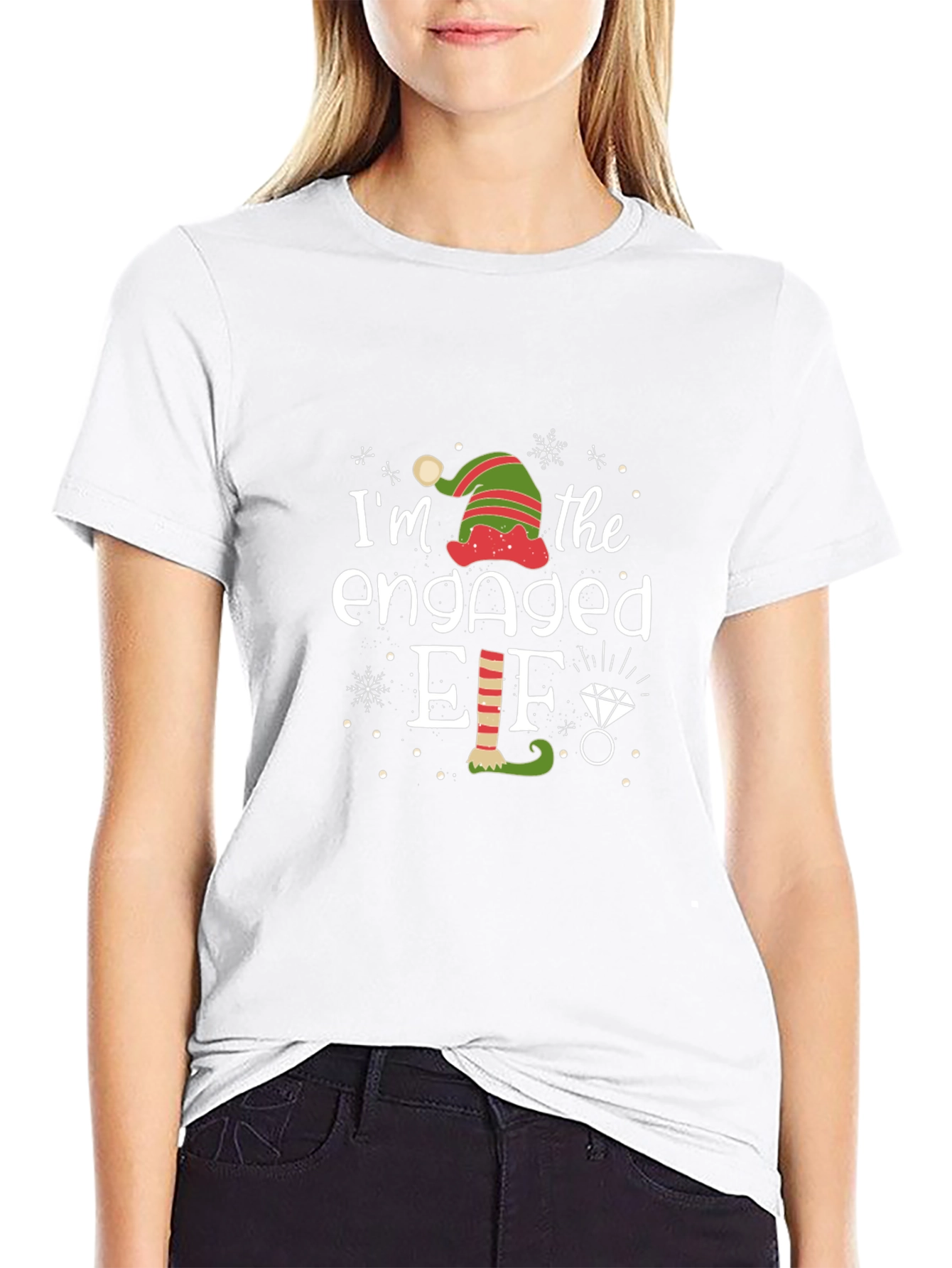 Engaged Elf Graphic Tee - Christmas Holiday Shirt