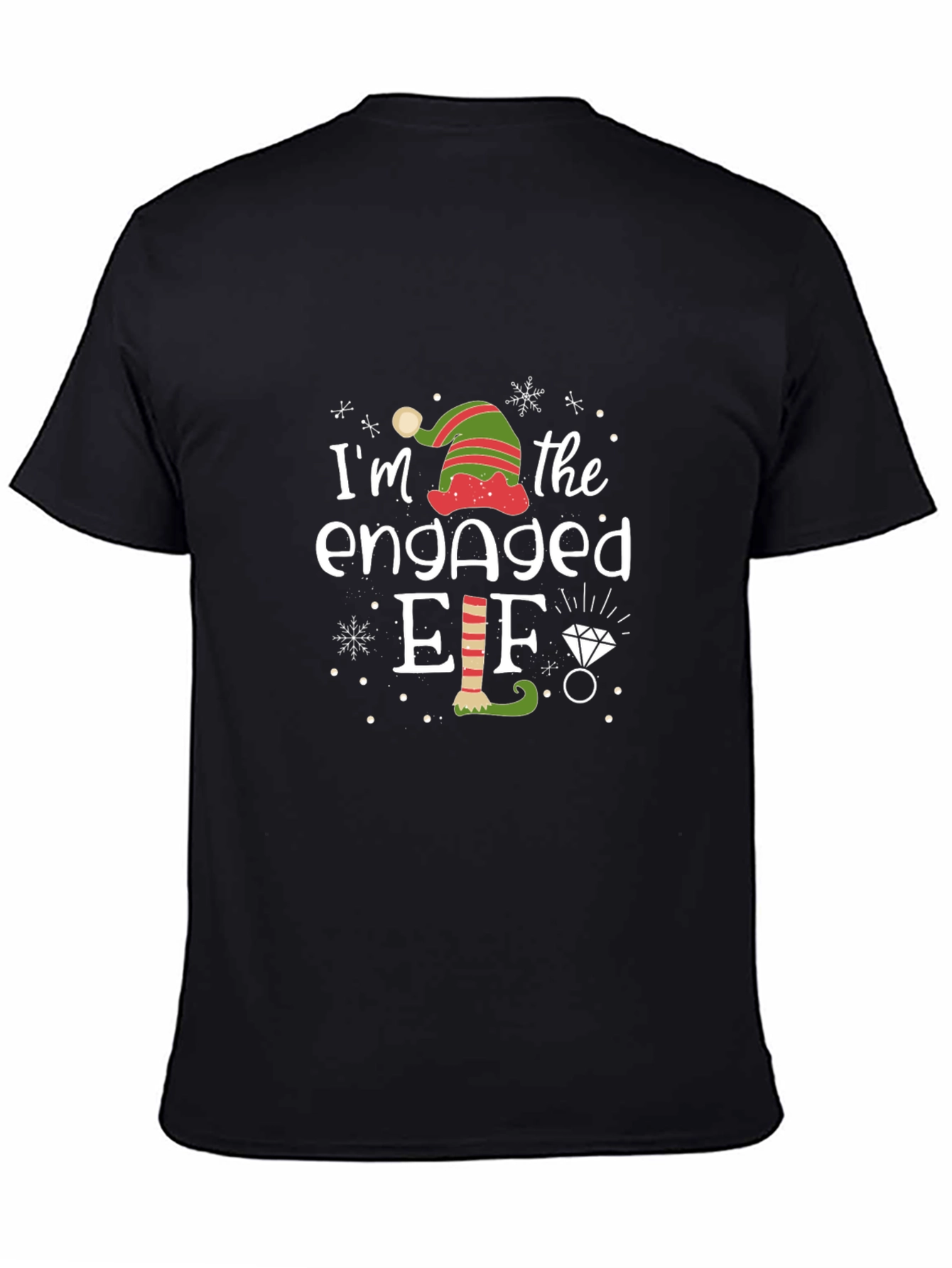 Engaged Elf Graphic Tee - Christmas Holiday Shirt